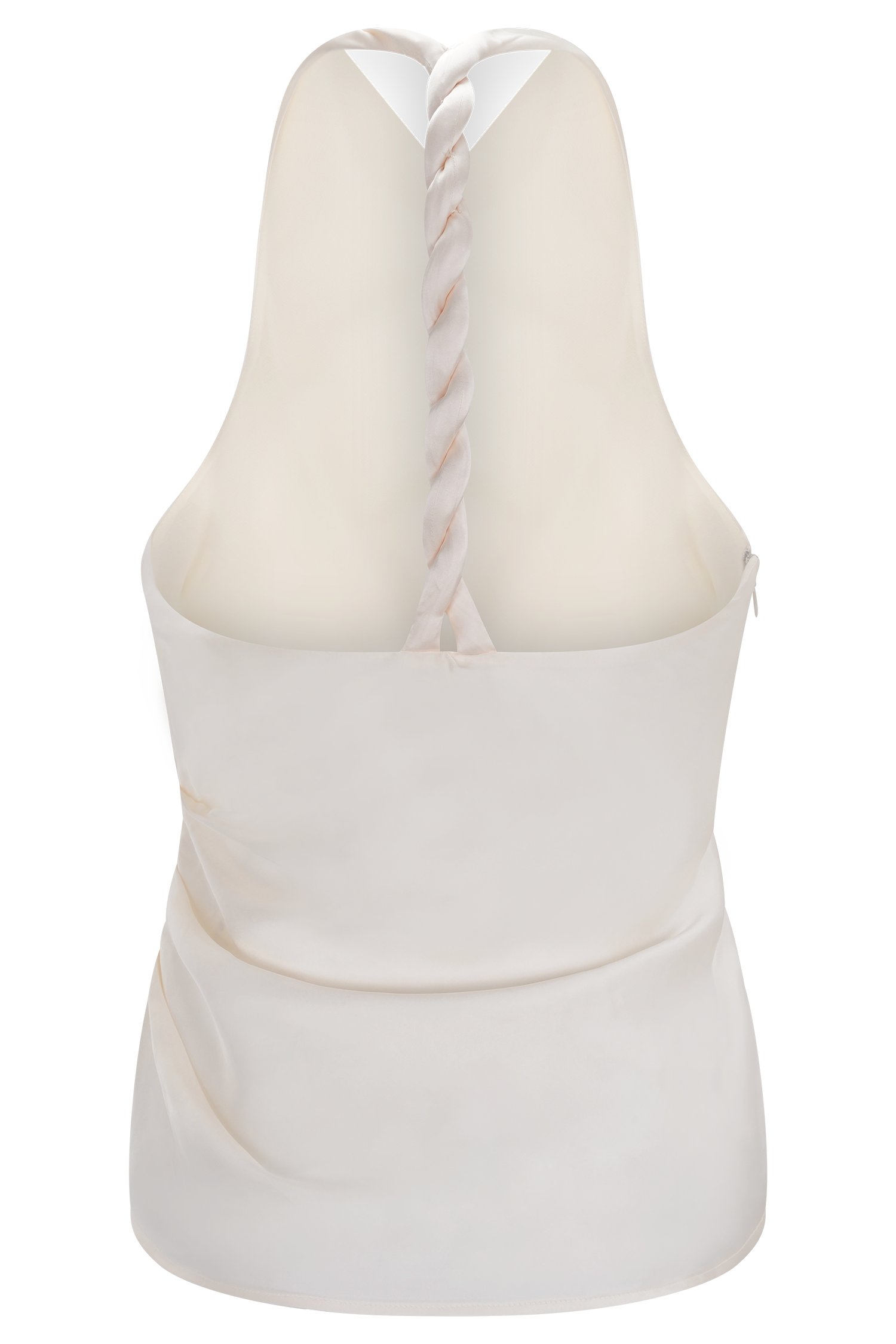 Bianca Satin Halter Top - Ivory #8