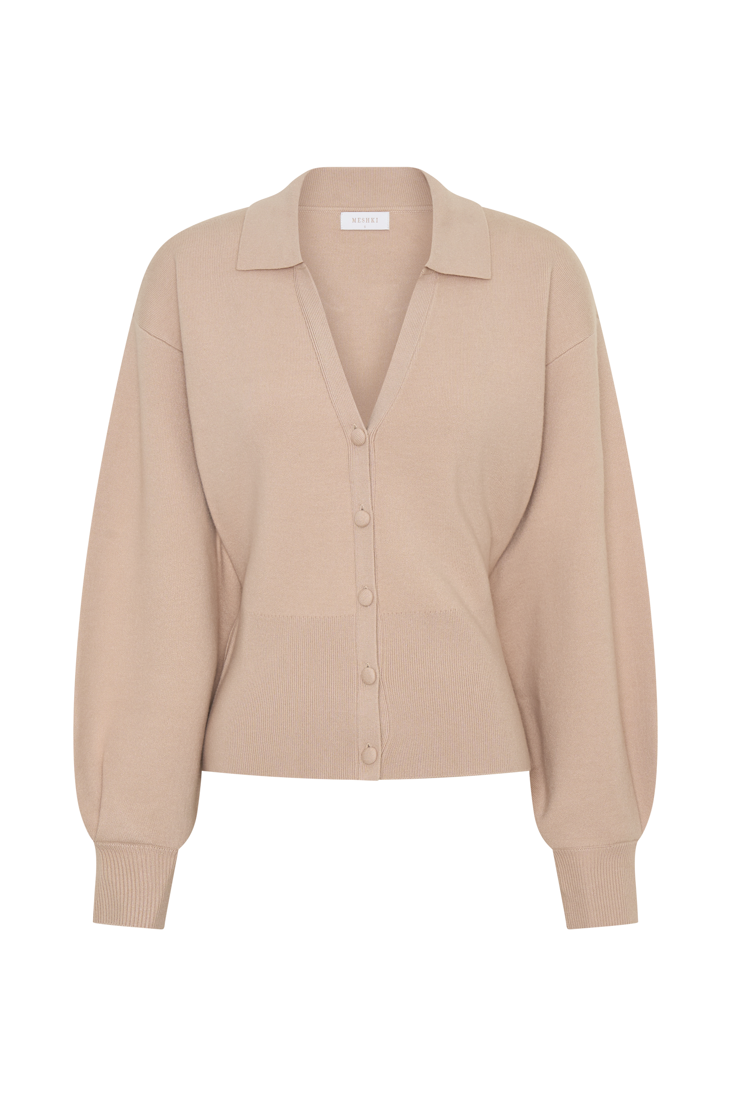 Blaine Knit Blouson Sleeve Cardigan - Oat Marle #9