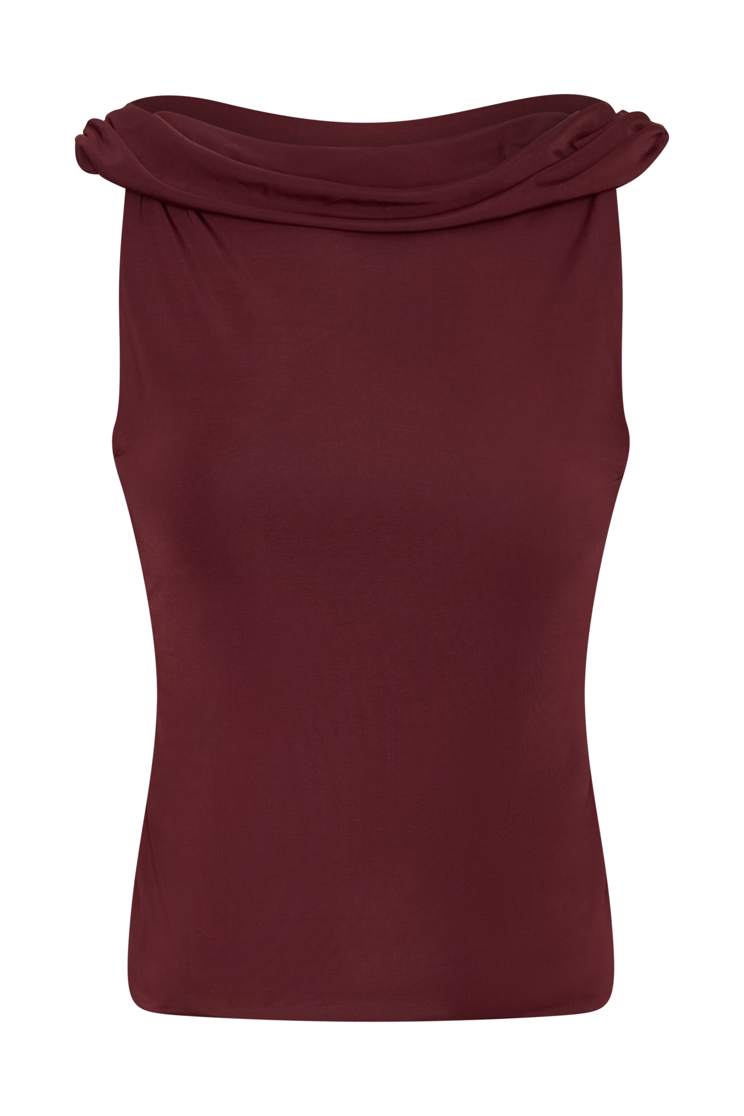 Bridget Slinky Cowl Back Top - Burgundy #9