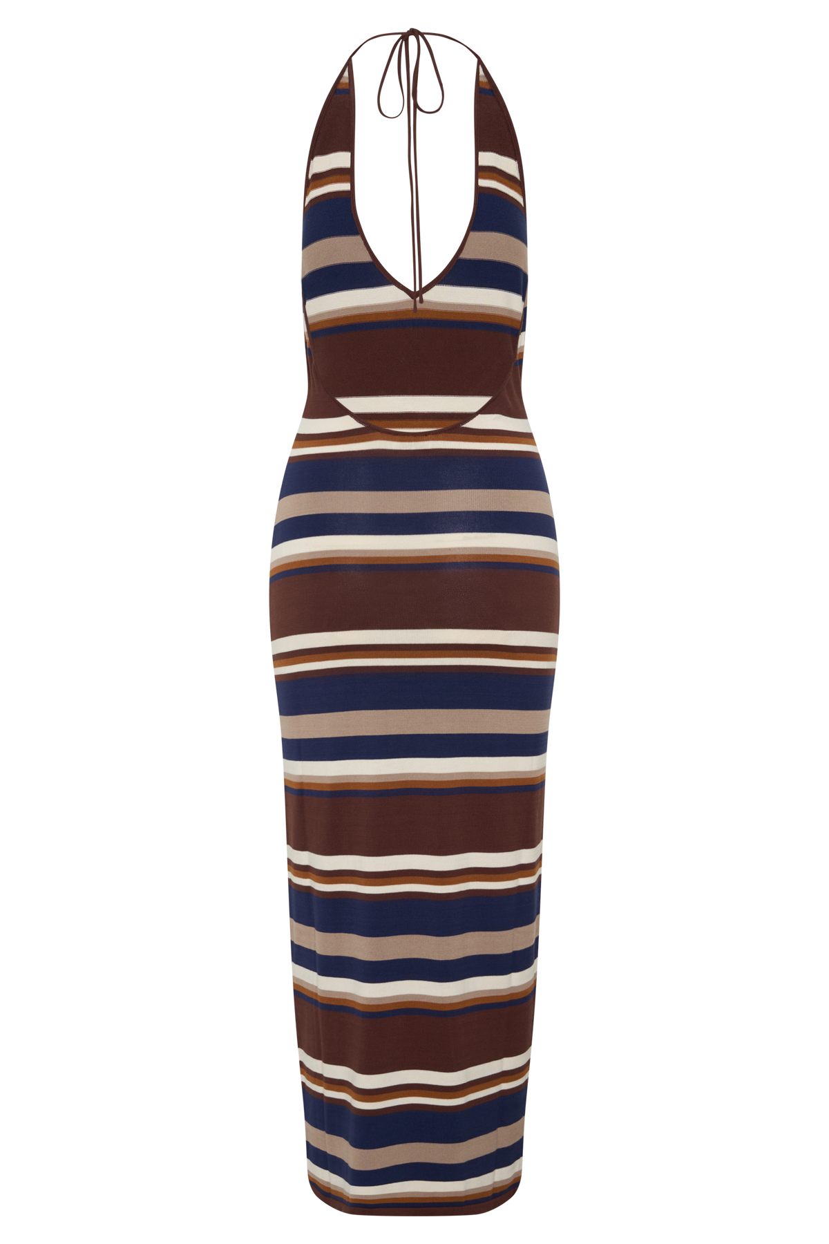 Brienne Stripe Midi Dress - Navy/Neutral #6
