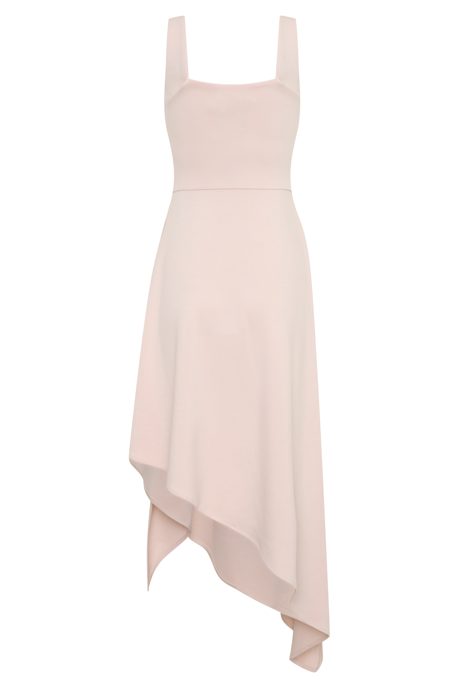 Cellini Asymmetric Hem Midi Dress - Muted Pink #6