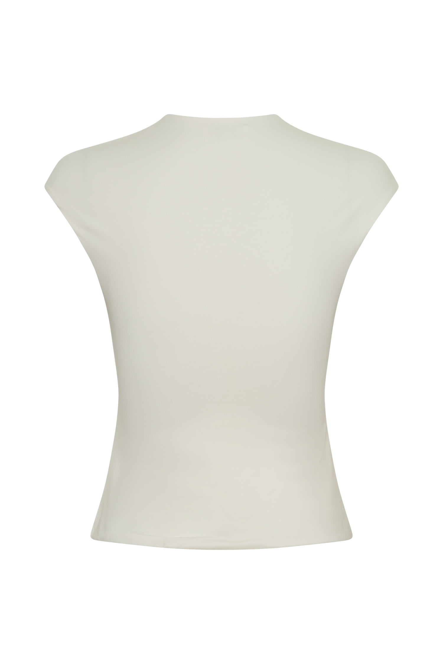 Chai Peached Jersey High Neck Top - Ivory #8