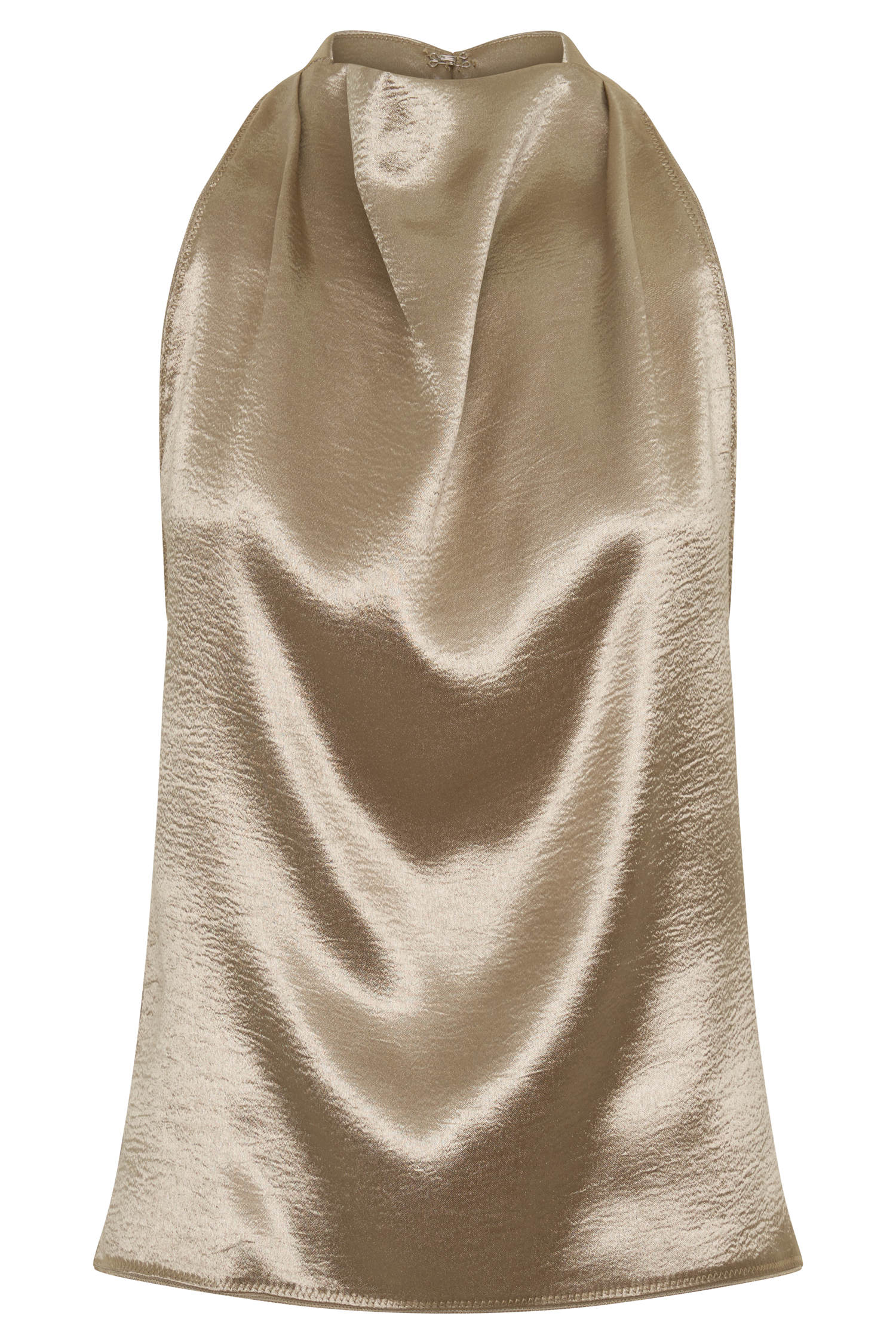 Cleo Satin Halter Top - Gold #9