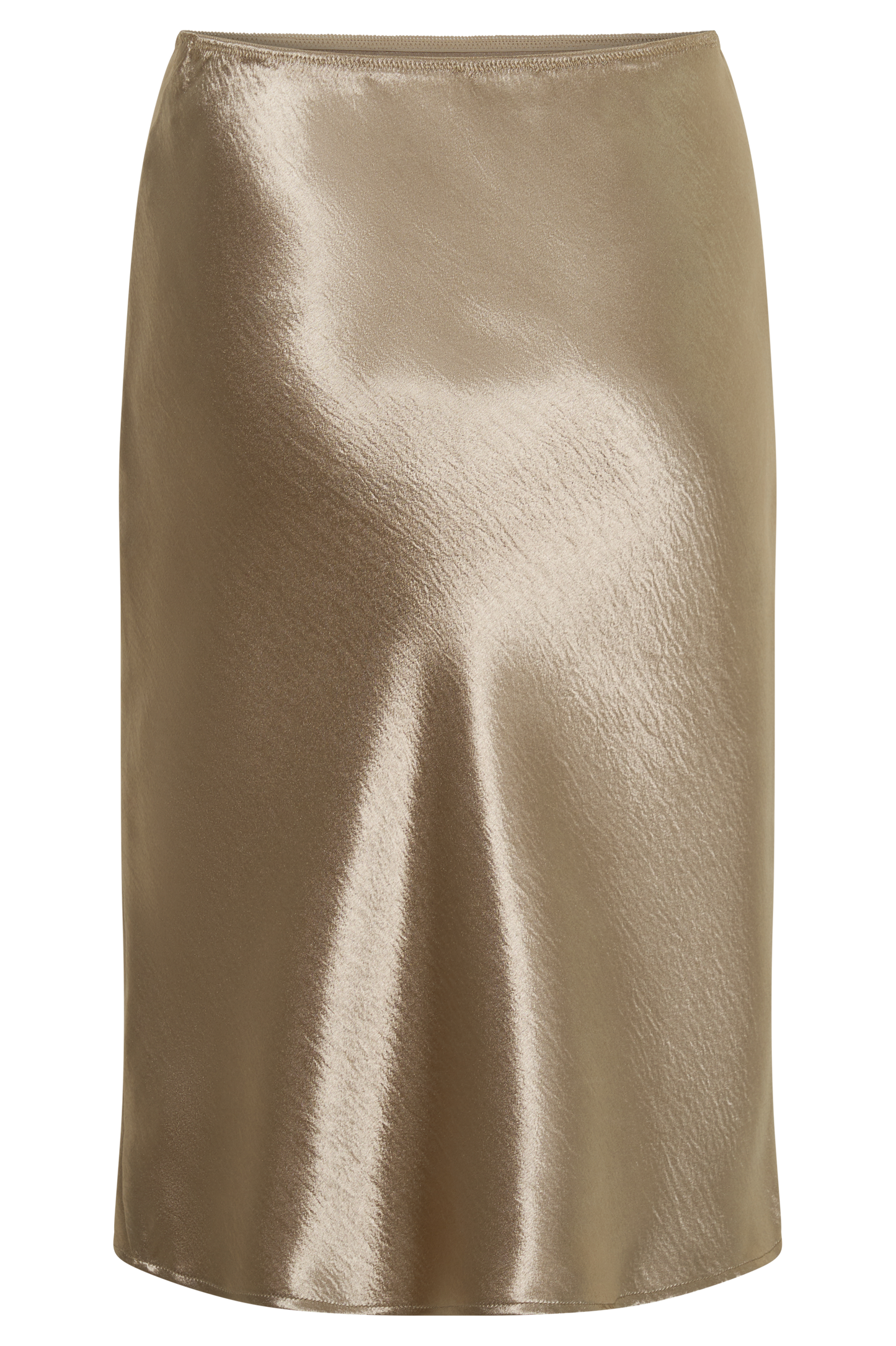 Cleo Satin Midi Skirt - Gold