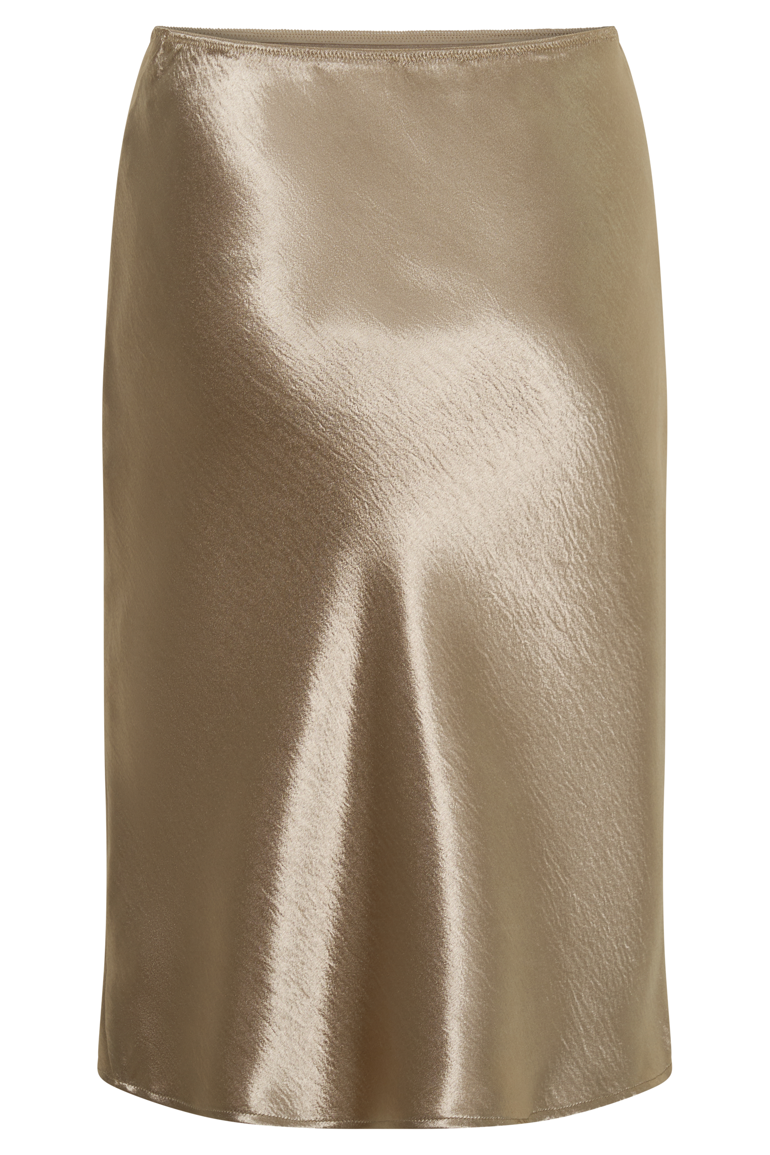 Cleo Satin Midi Skirt - Gold #8