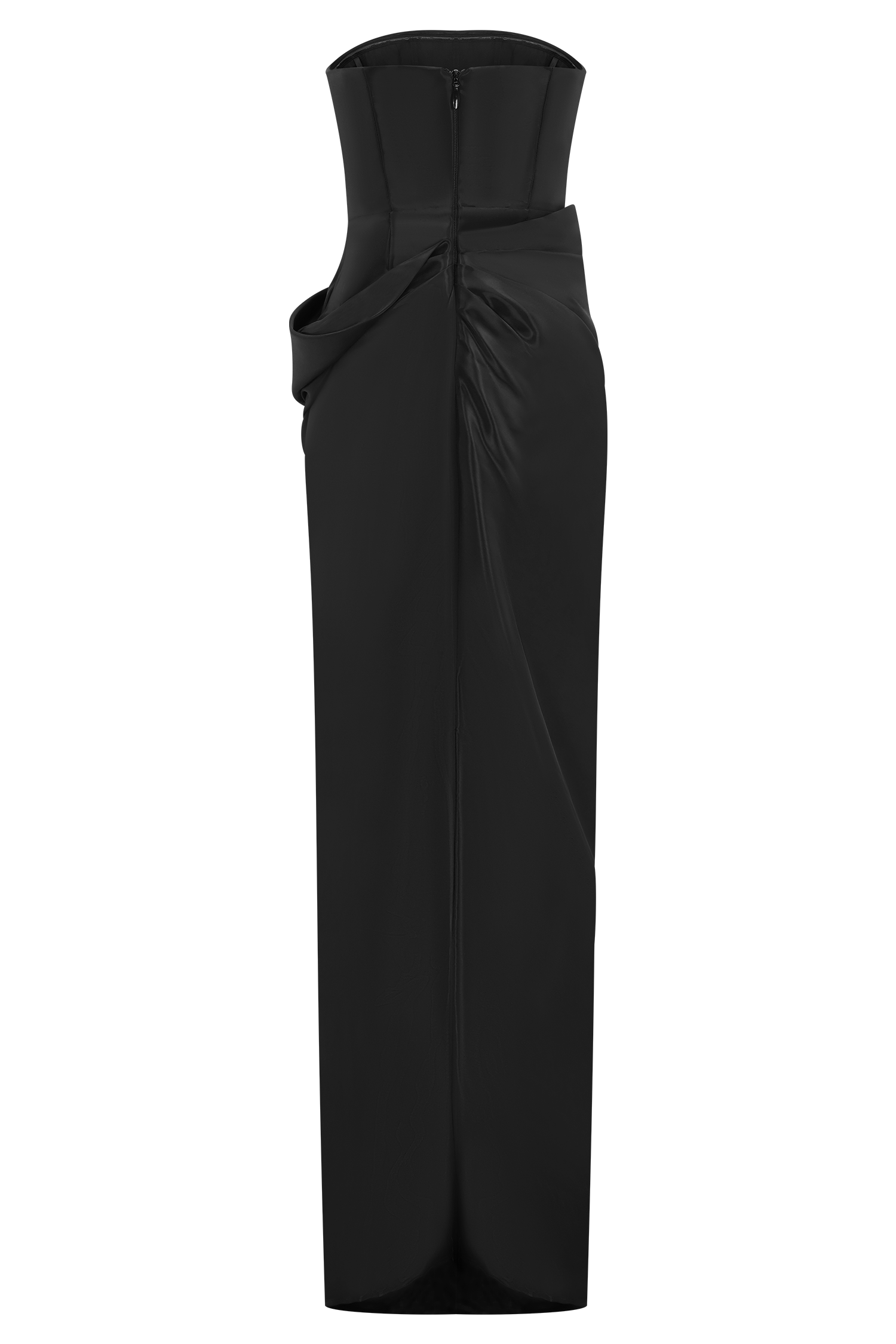 Calliope Strapless Organza Maxi Dress - Black #8