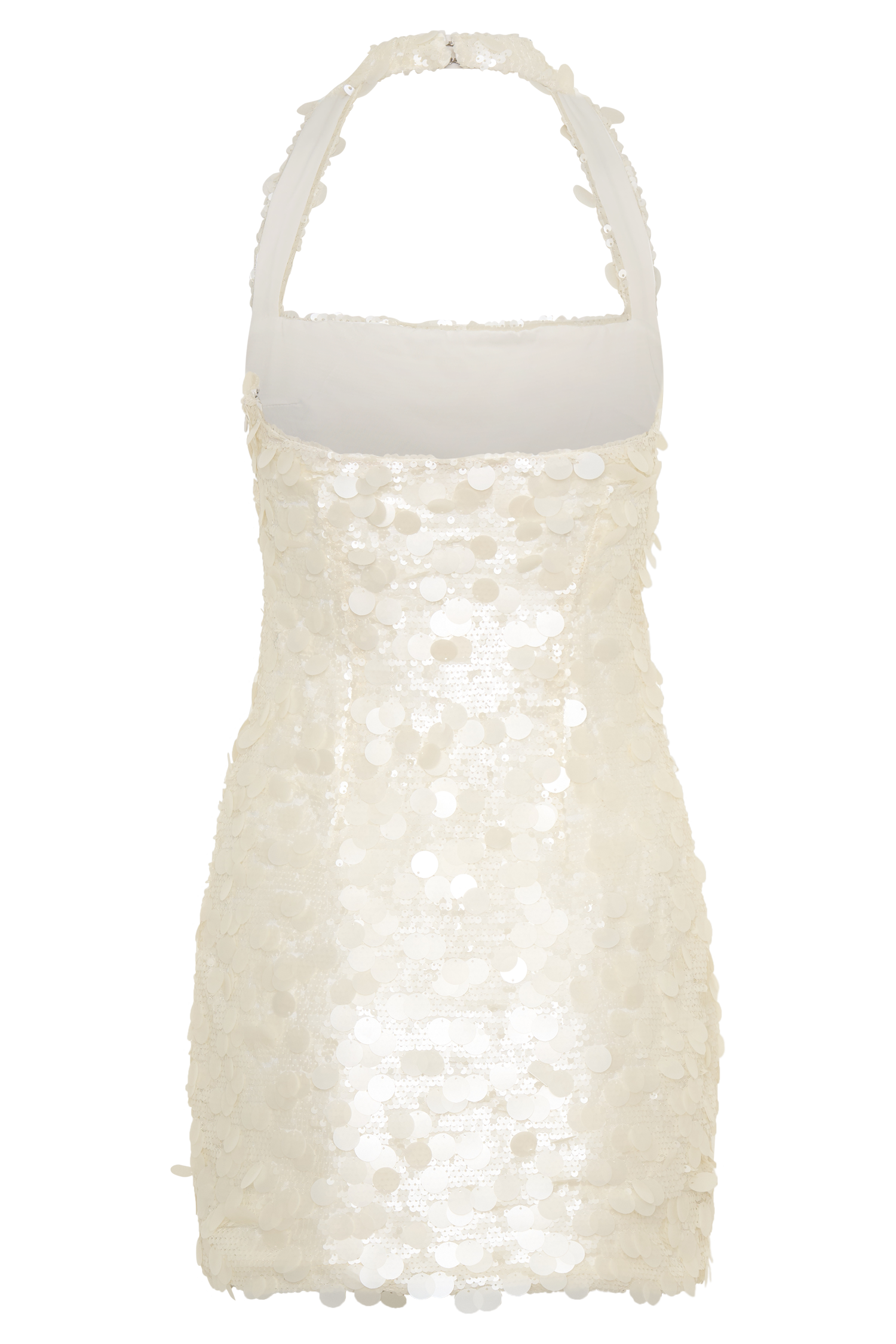 Caralee Sequin Halter Mini Dress - Ivory #8