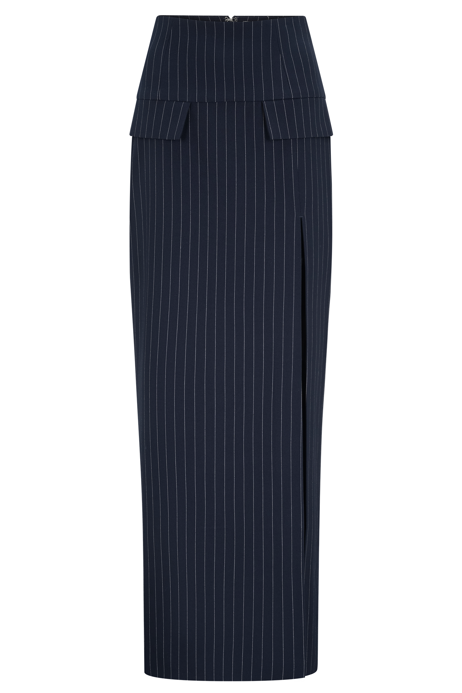 Cassie Column Maxi Skirt - Navy Pinstripe #9
