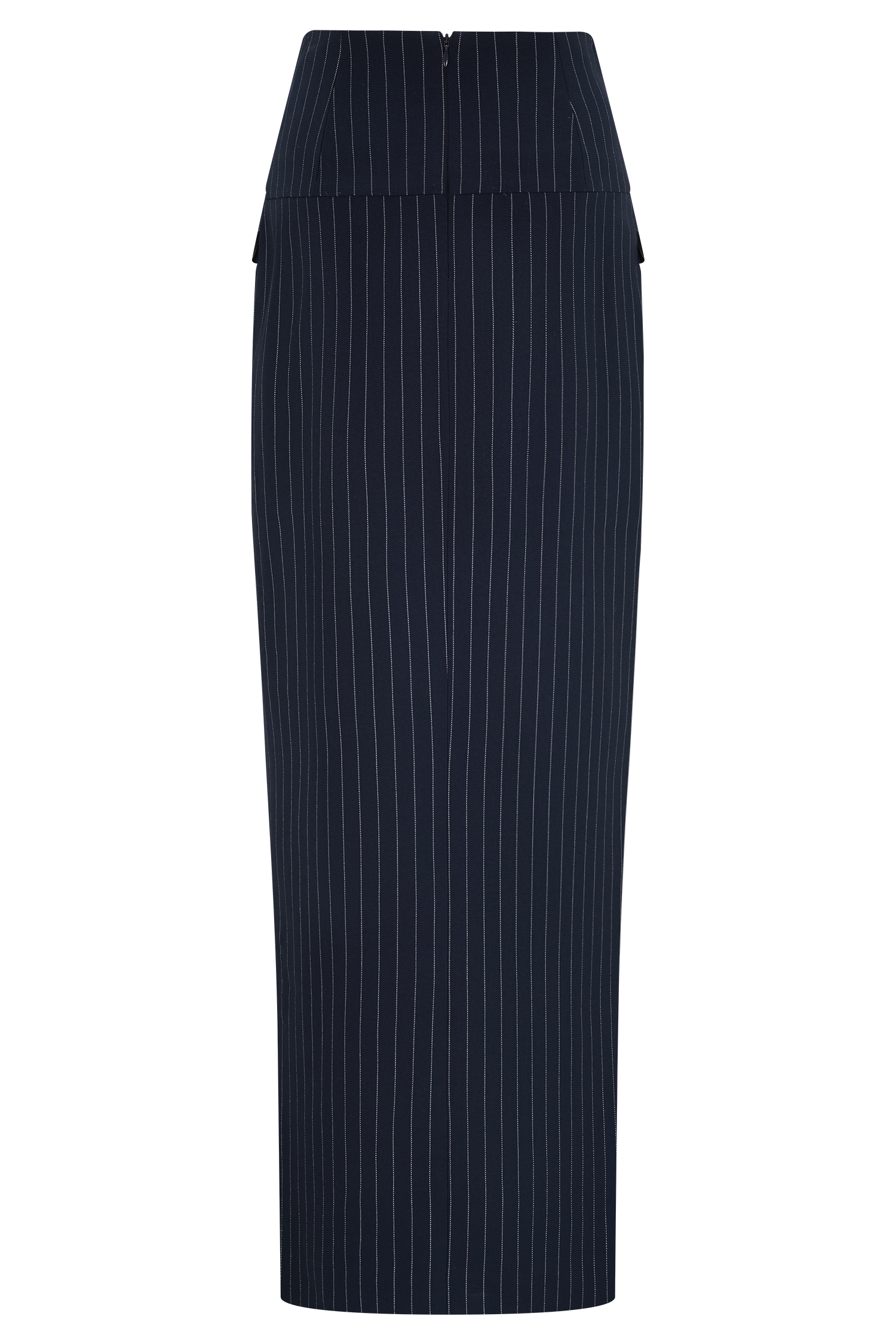 Cassie Column Maxi Skirt - Navy Pinstripe #8