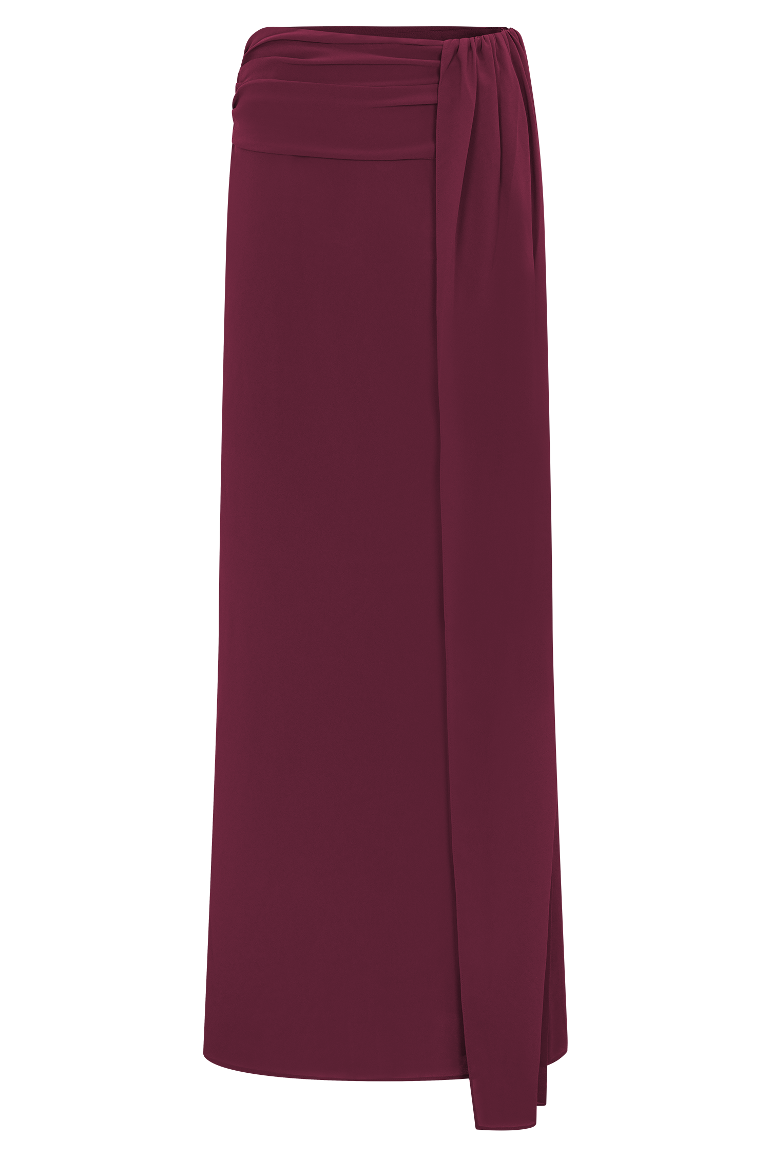 Celina Chiffon Overlay Maxi Skirt - Cherry Red #12