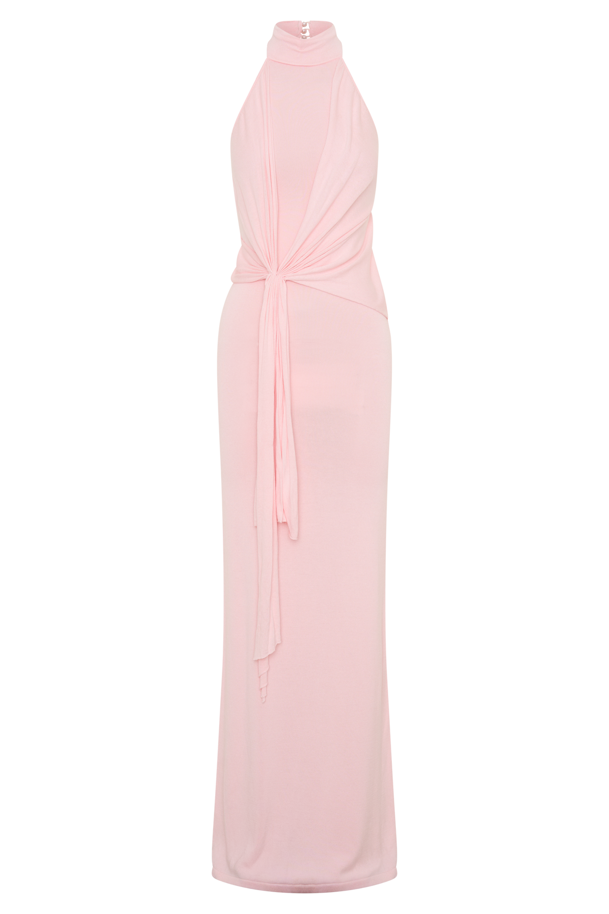Cindylou Halter Knit Maxi Dress - Baby Pink #8