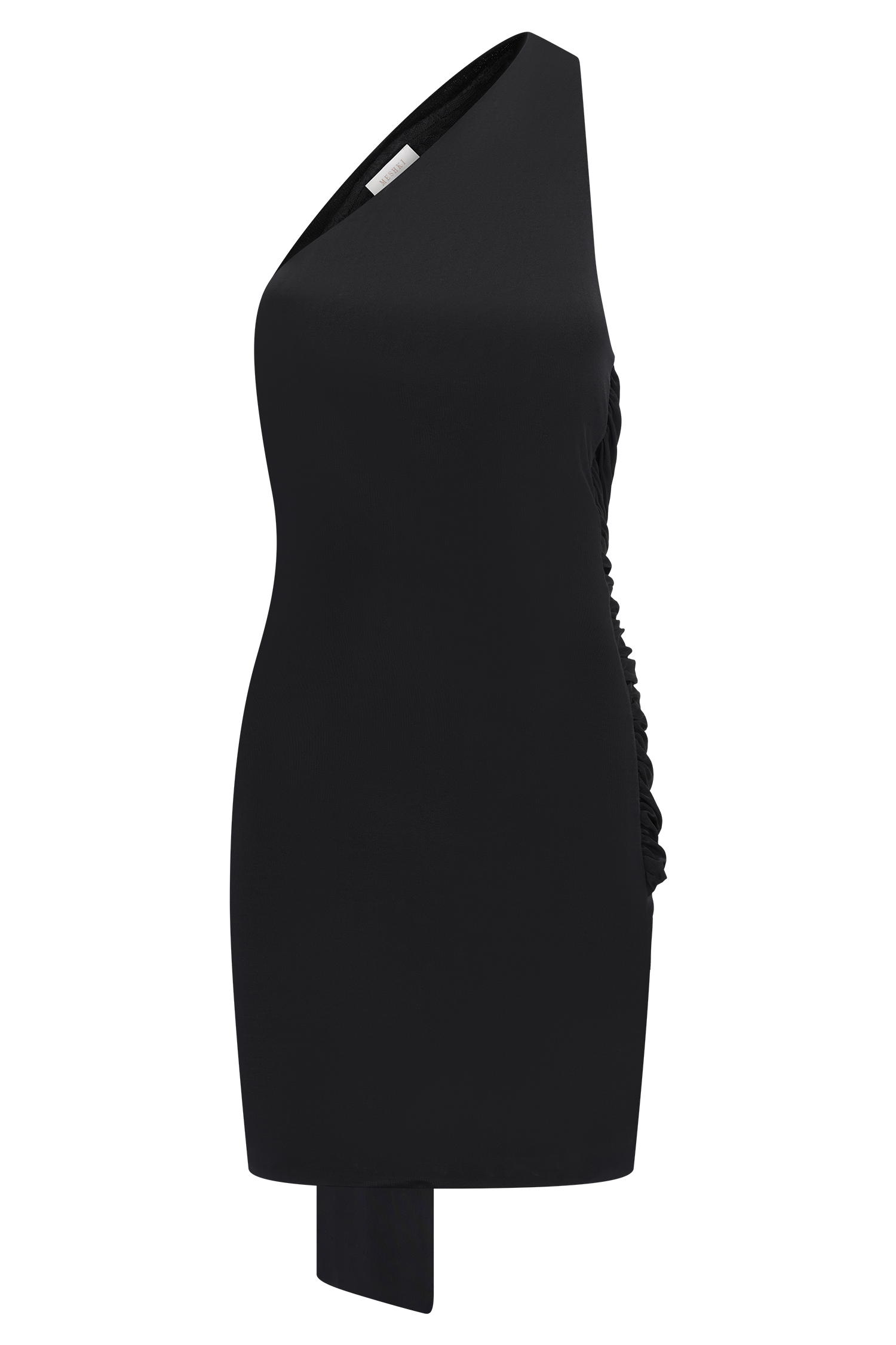 Claudette Slinky Mini Dress With Hardware - Black #8