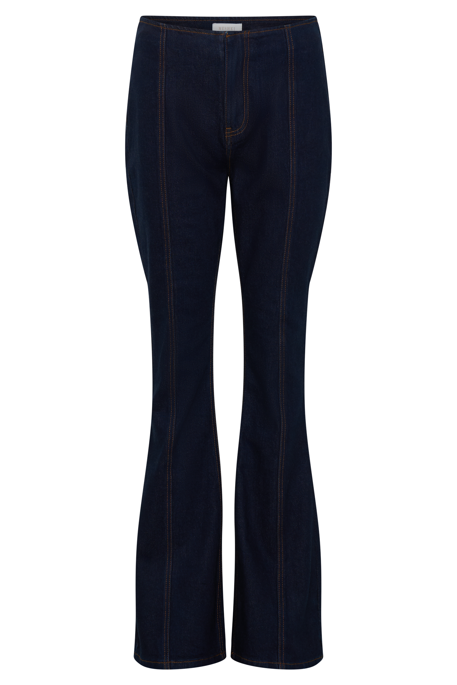 Clio Paneled Flare Jeans - Indigo Blue #11