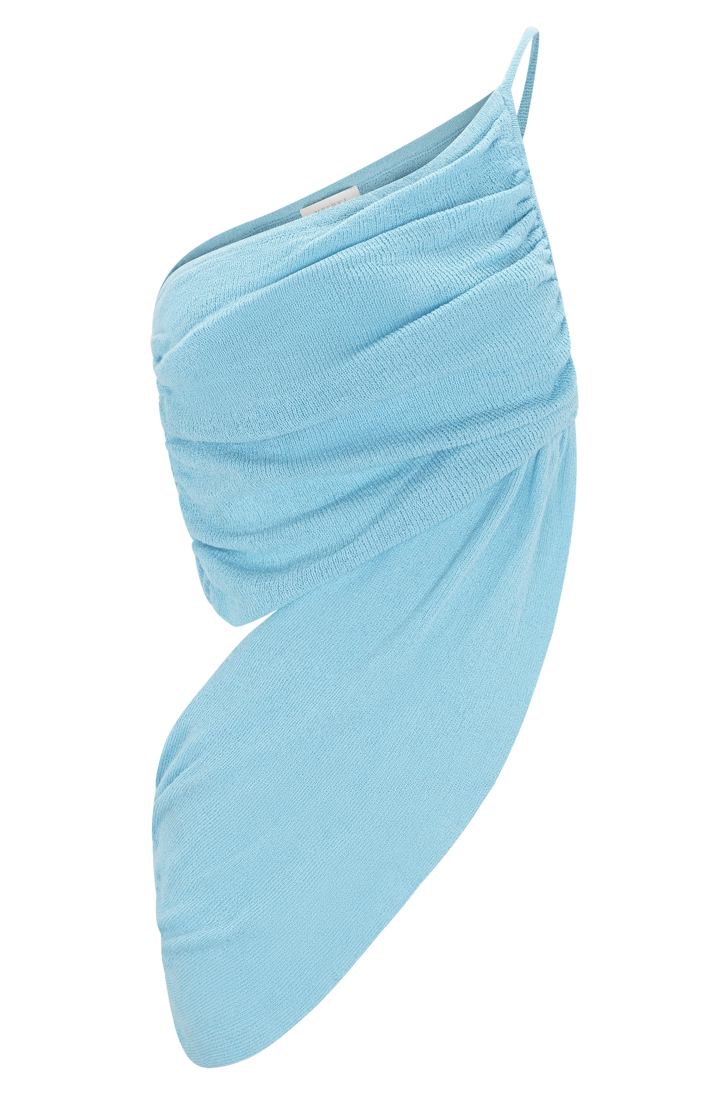 Corah Drape Knit Top - Cyan Blue