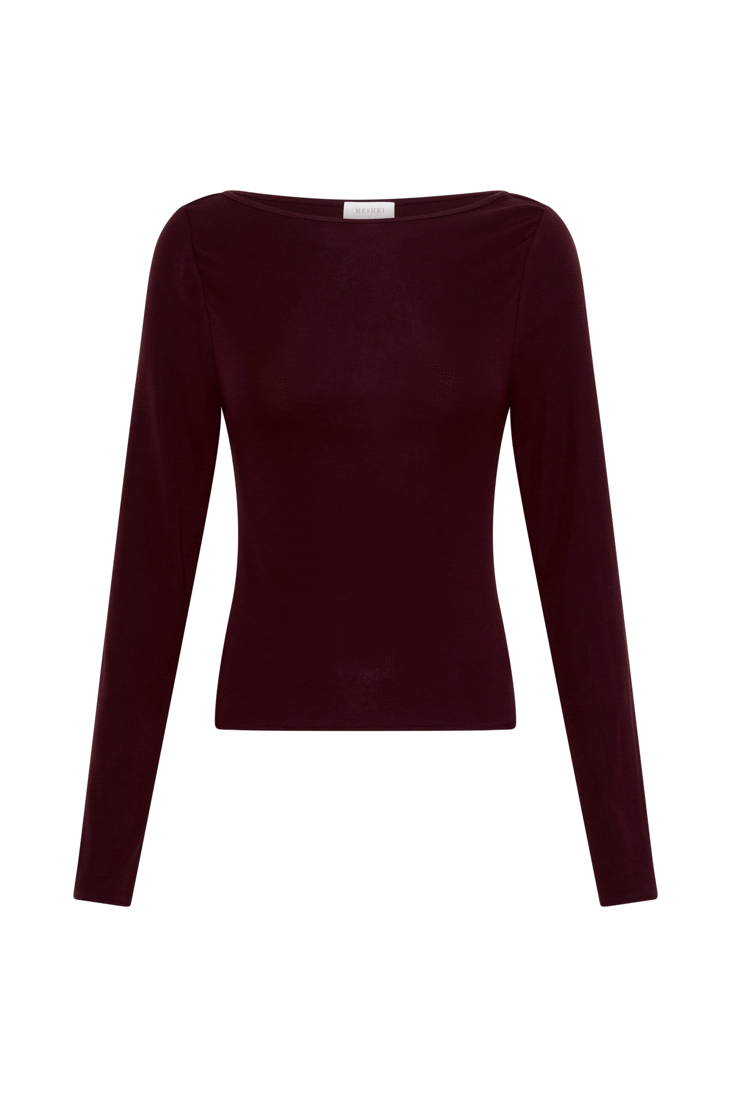 Coraline Long Sleeve Sheer Top - Burgundy