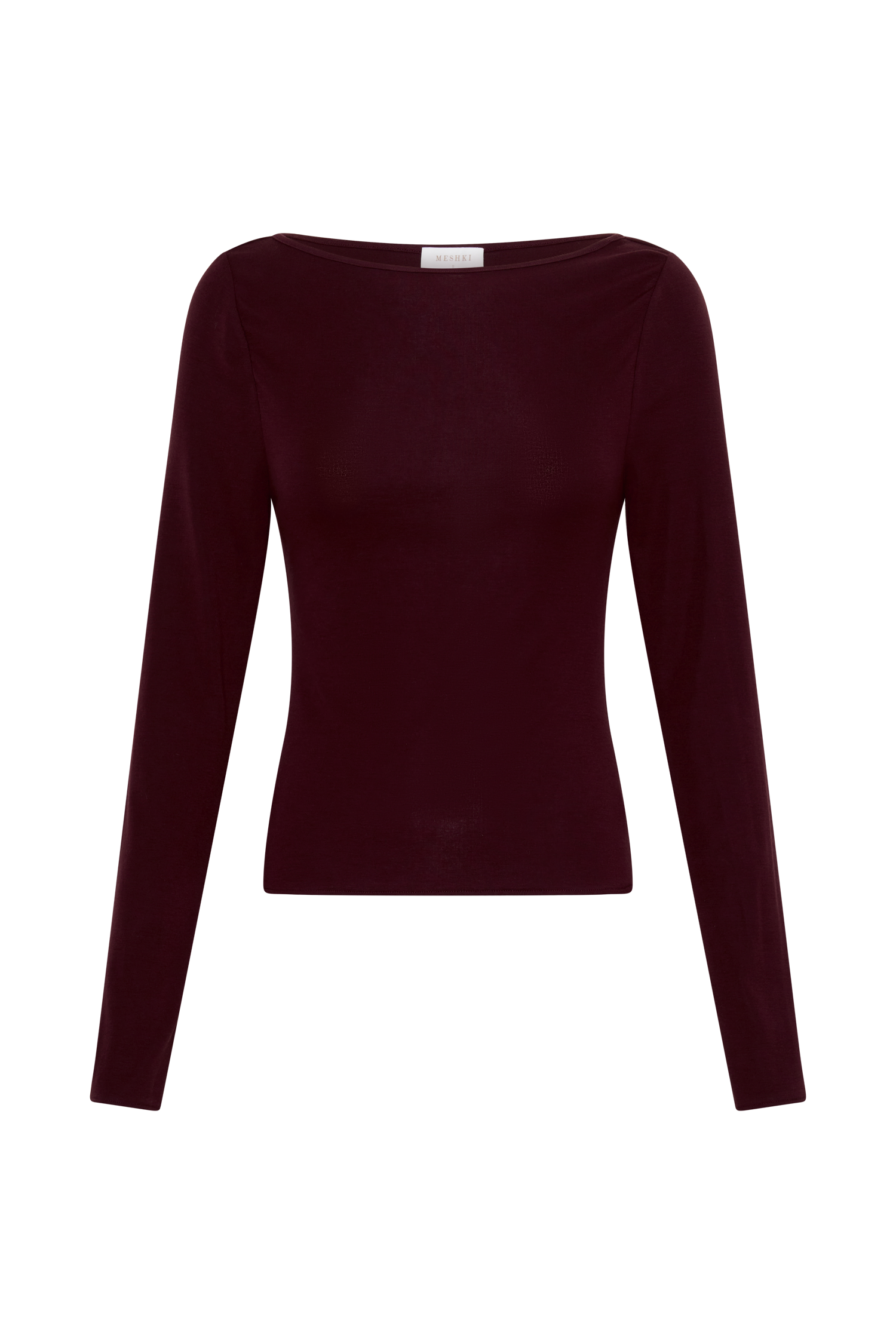 Coraline Long Sleeve Sheer Top - Burgundy #9