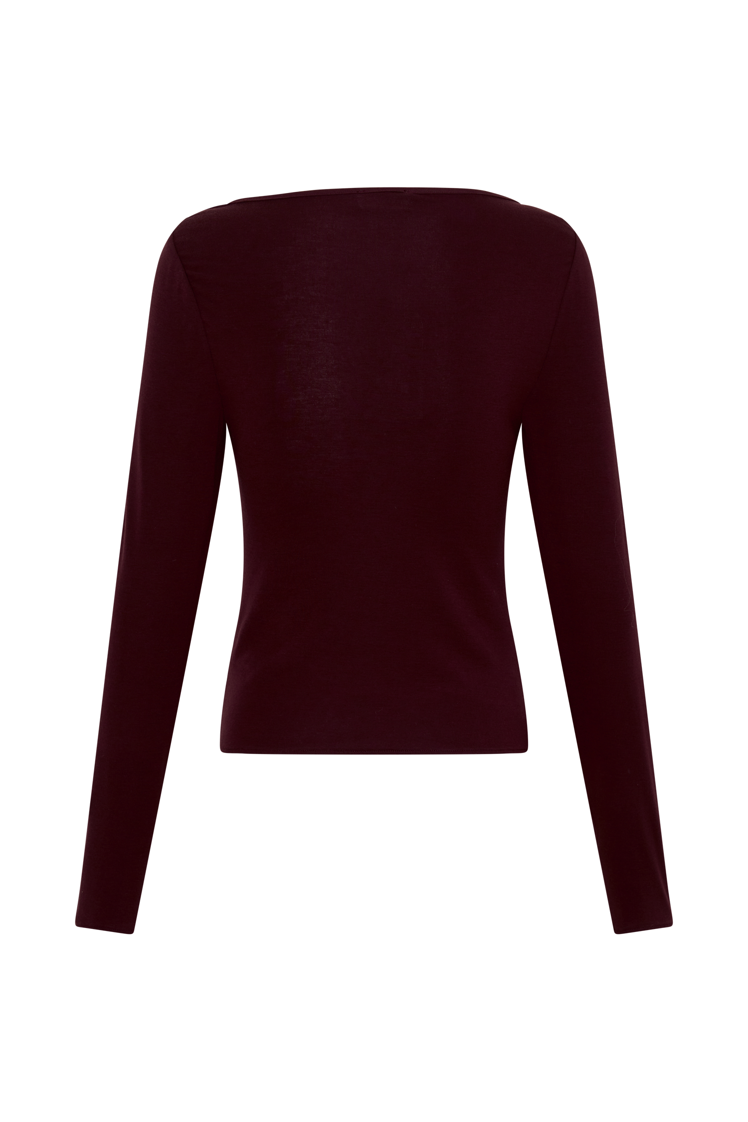 Coraline Long Sleeve Sheer Top - Burgundy #8