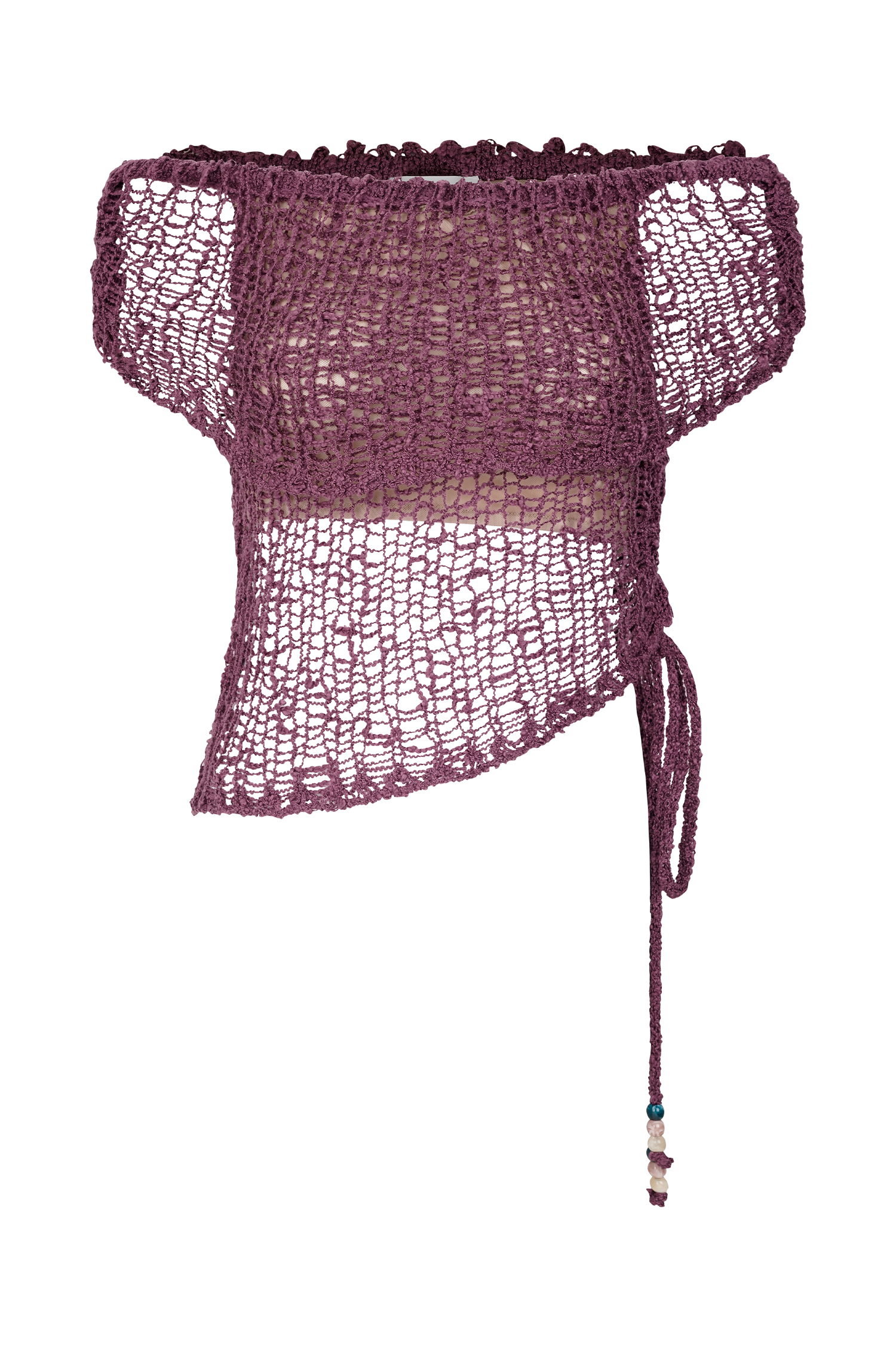 Cordelia Off Shoulder Knit Top - Mauve | MESHKI