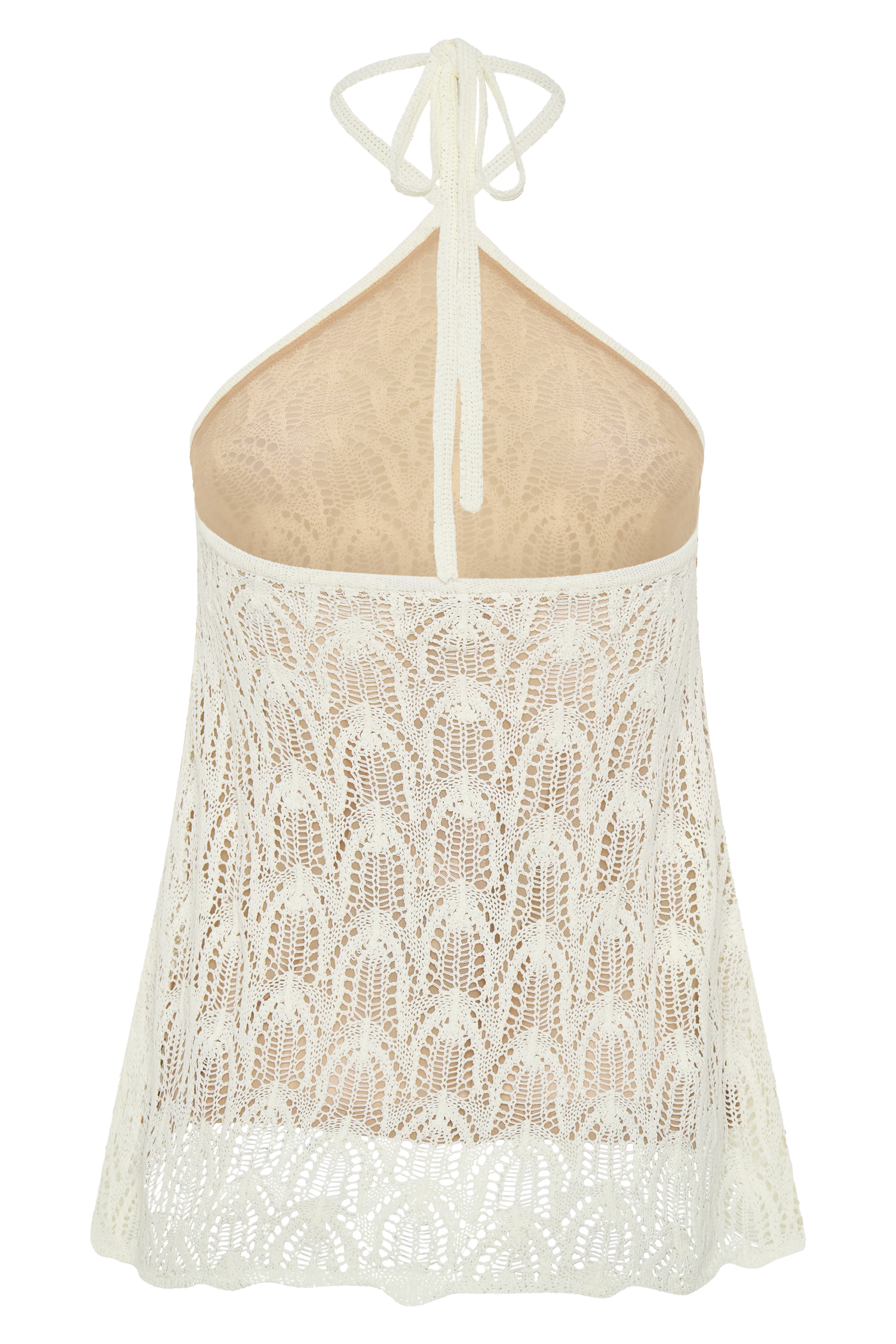 Corey Crochet Halter Neck Top - Ivory #8