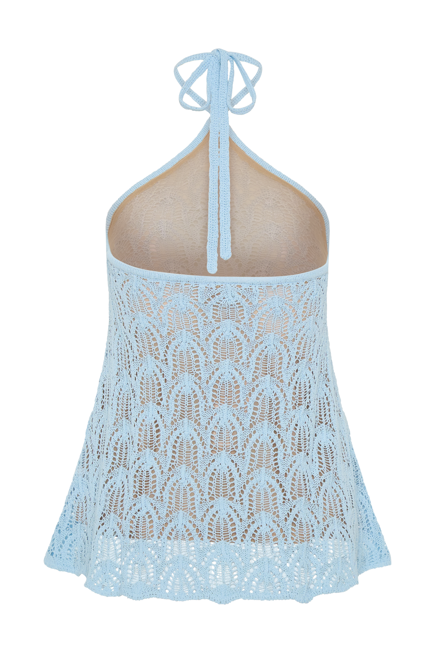 Corey Crochet Halter Neck Top - Light Blue #8