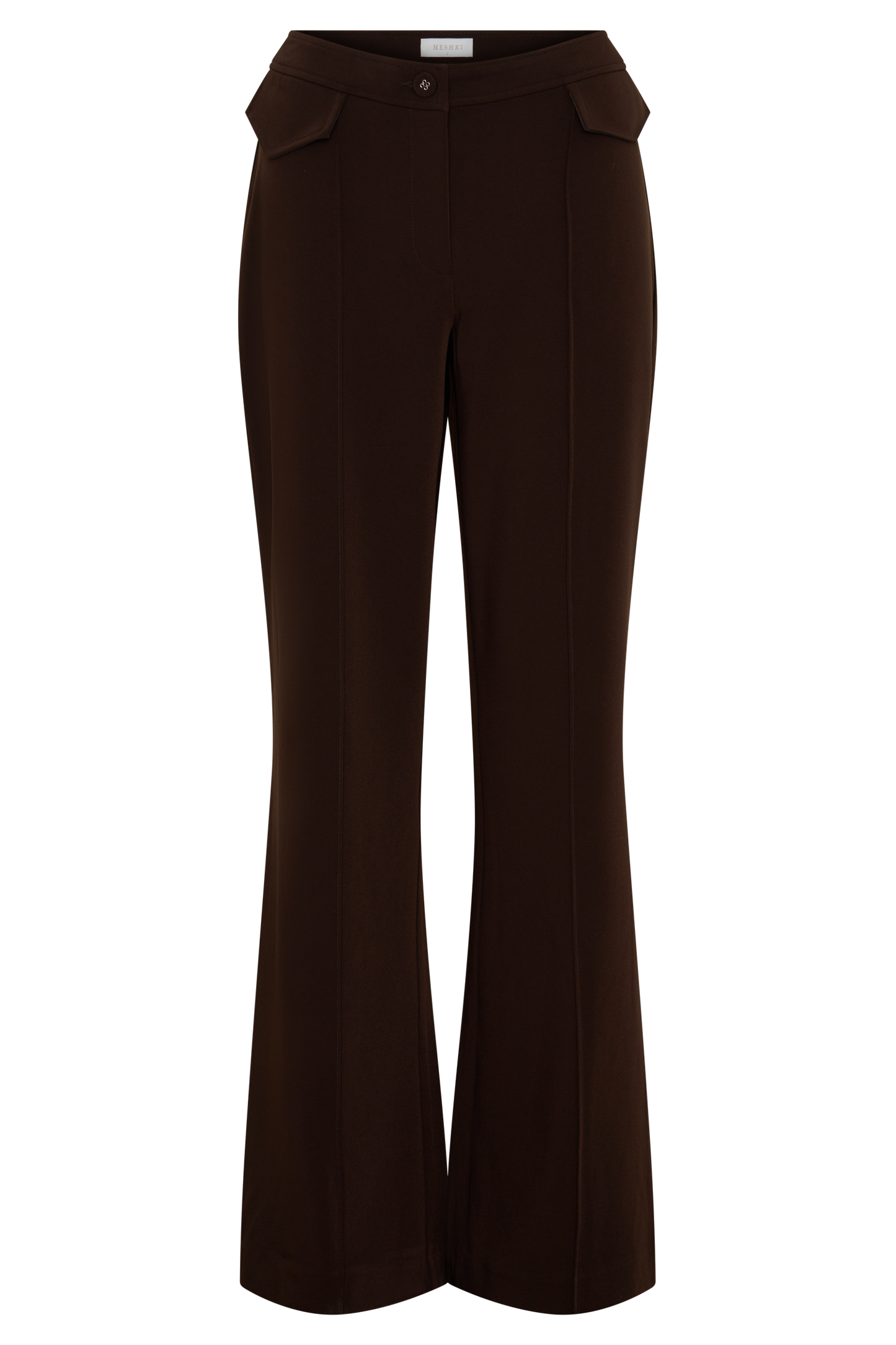 Darcie Fit And Flare Suiting Pants - Dark Chocolate