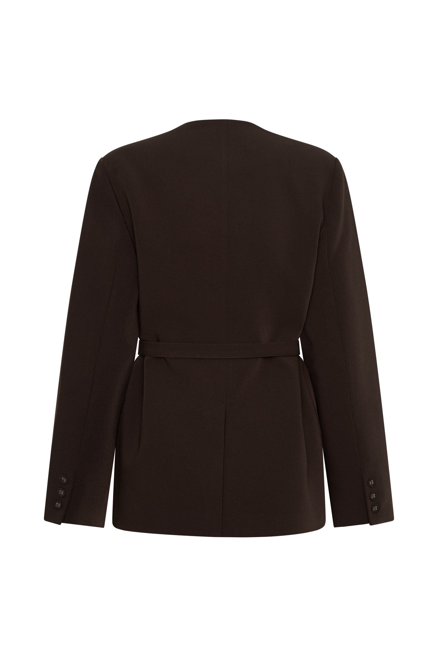 Darcie Drop Shoulder Suiting Blazer - Dark Chocolate #10