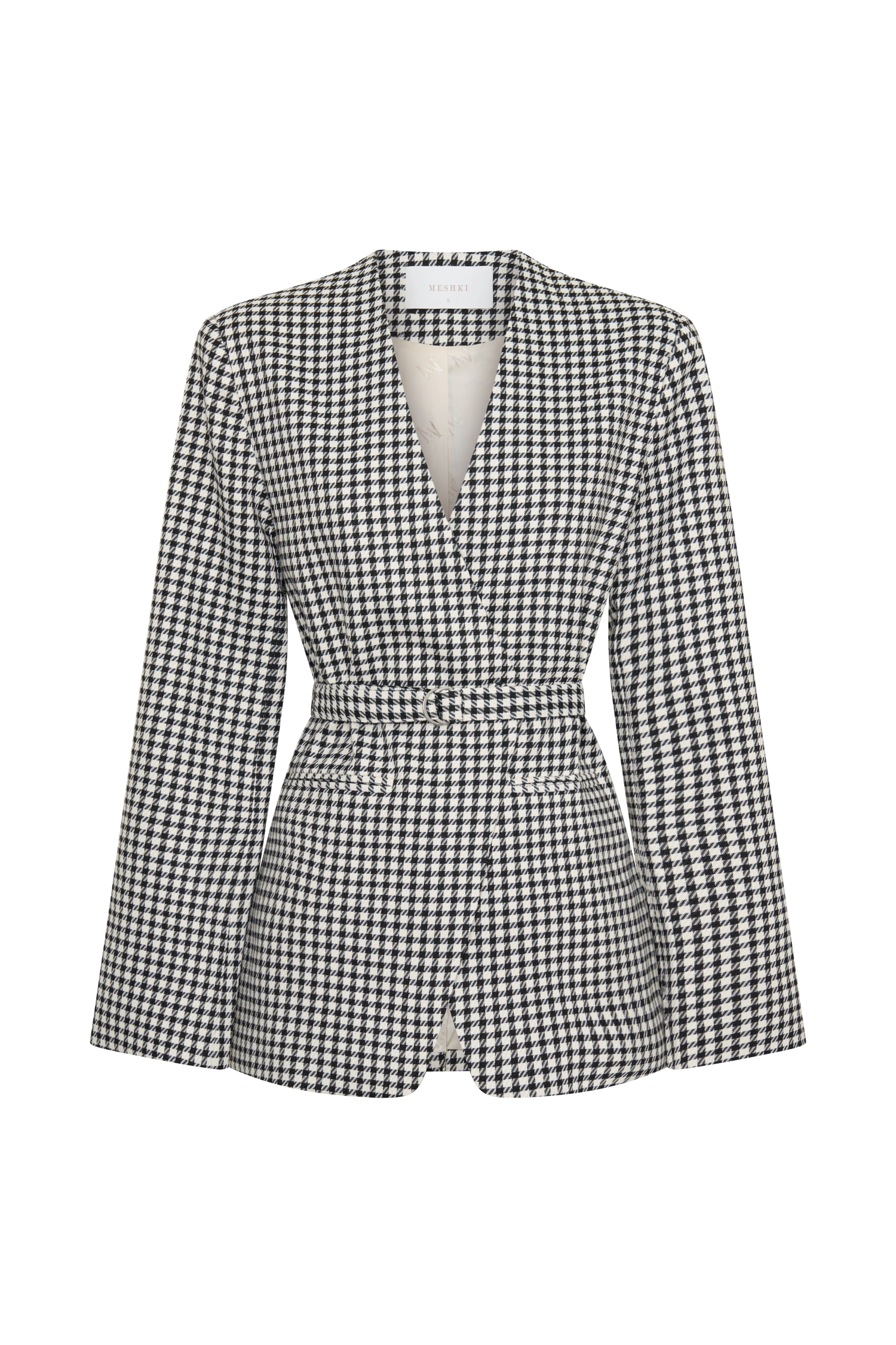 Darcie Drop Shoulder Suiting Blazer - Houndstooth #11