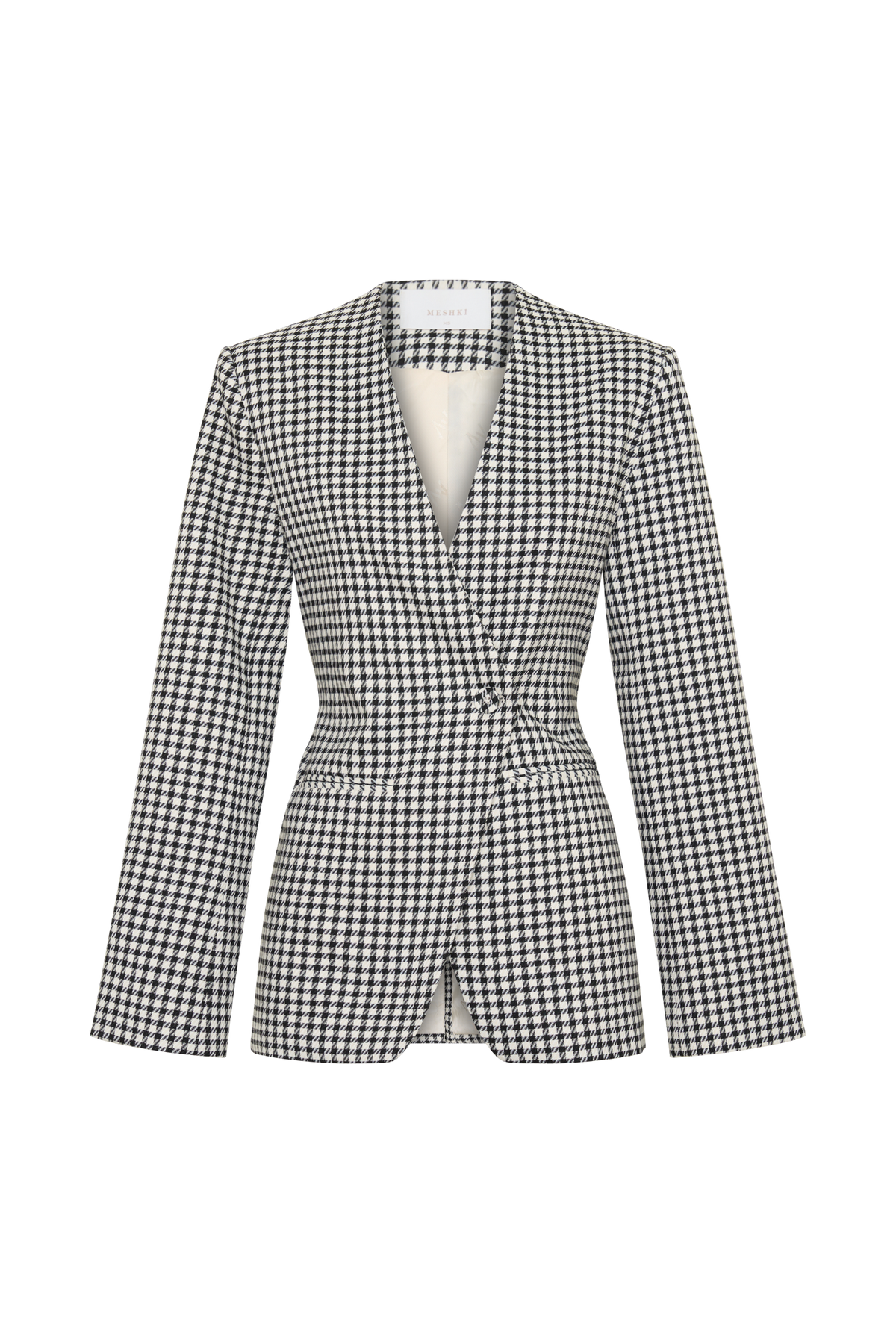 Darcie Drop Shoulder Suiting Blazer - Houndstooth #11