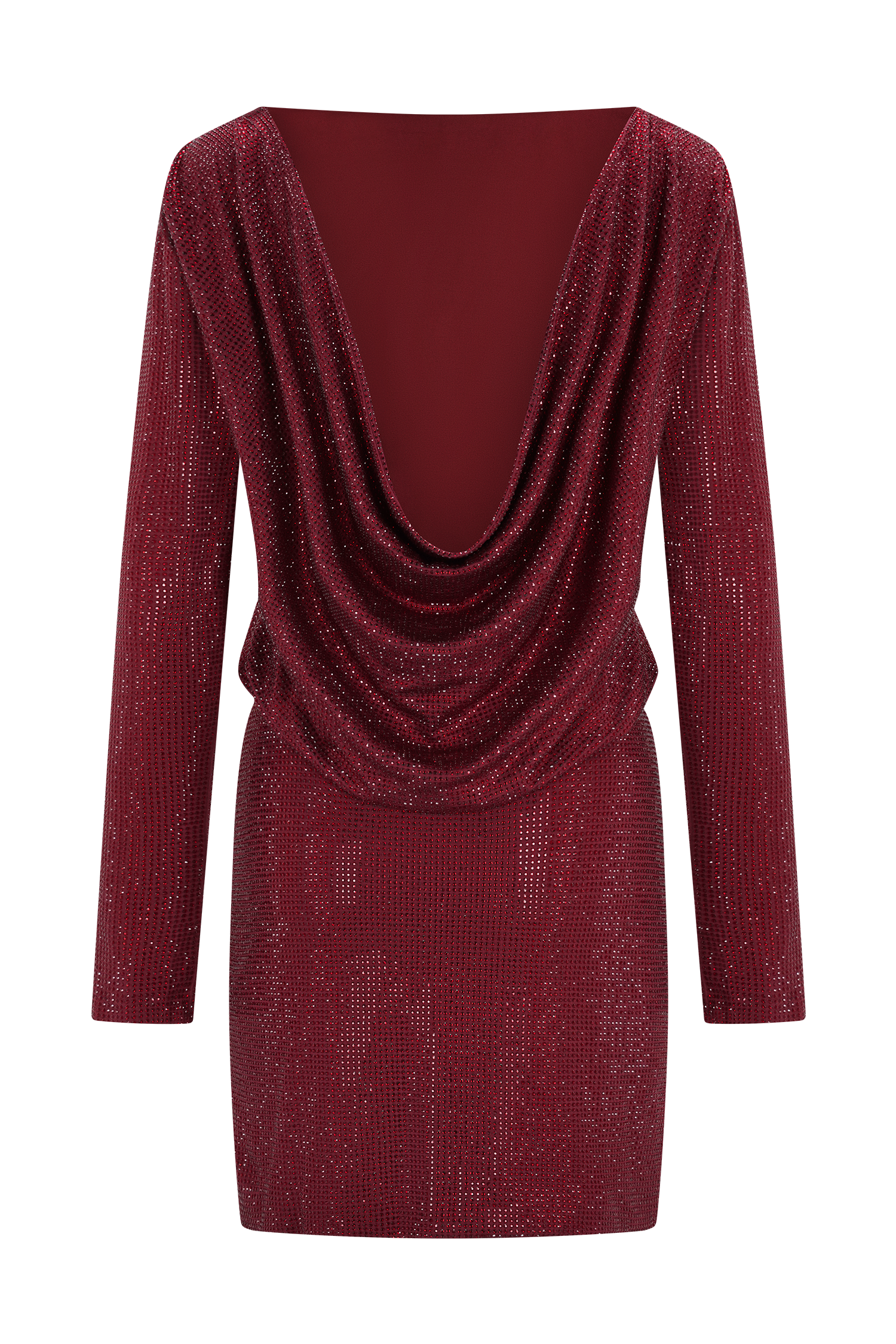Darius Diamante Cowl Mini Dress - Wine Darius Diamante Cowl Mini Dress - Wine