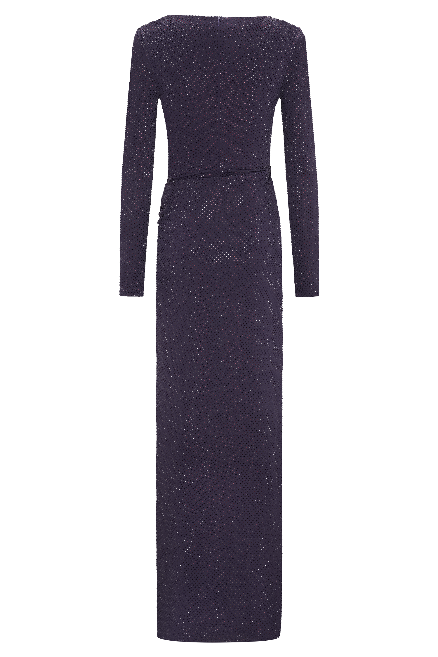 Deanna Long Sleeve Diamante Maxi Dress - Purple #5