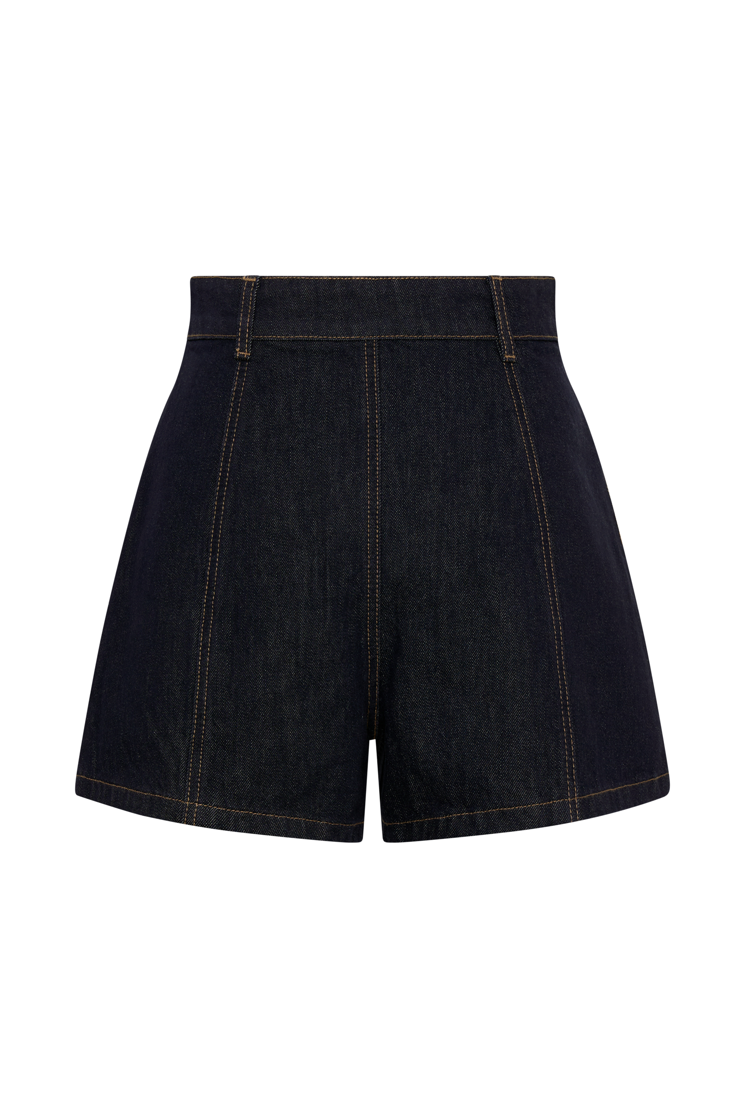 Demi High Waisted Denim Shorts - Washed Indigo Blue #8