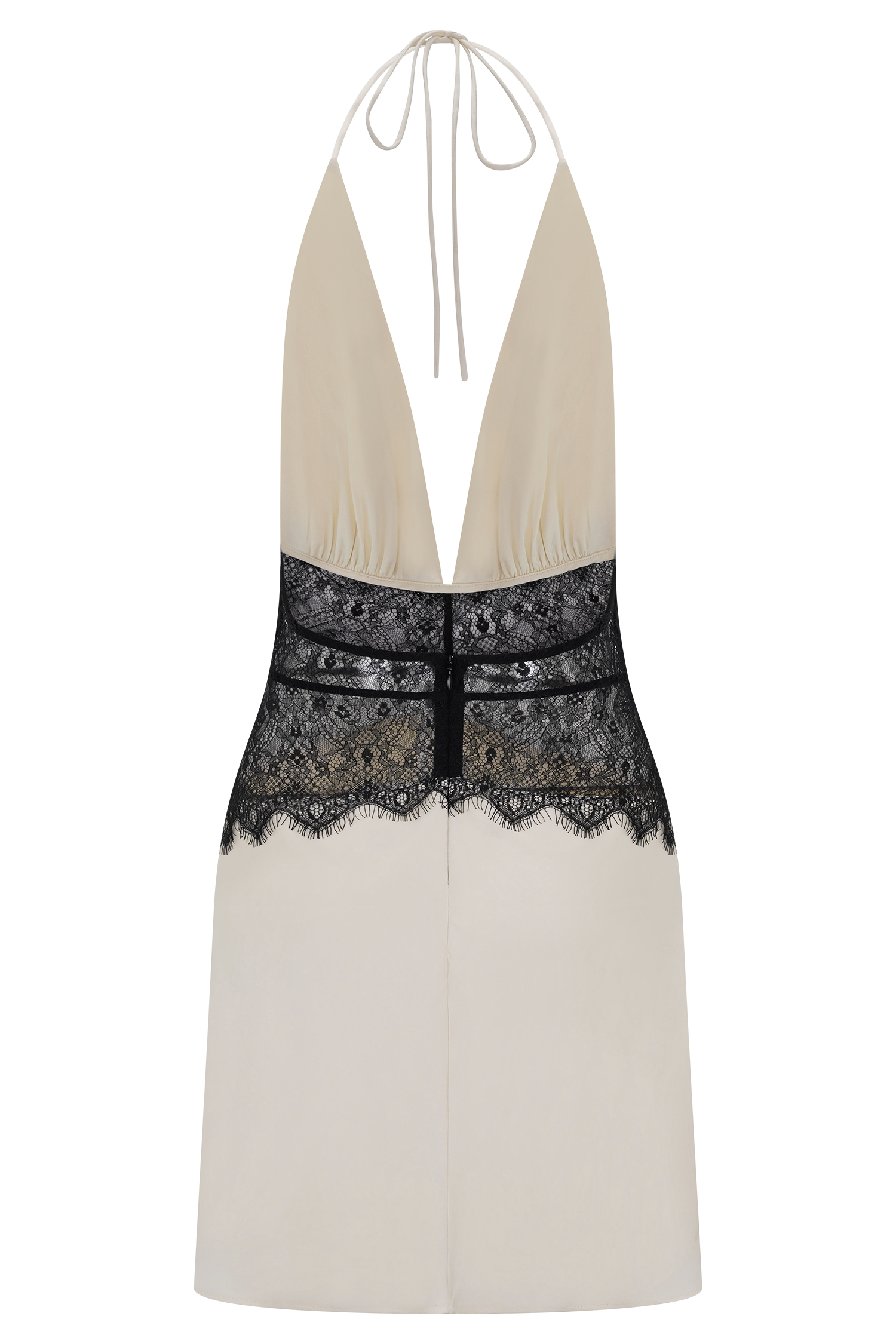 Dinah Lace And Satin Mini Dress - Black/Ivory #6