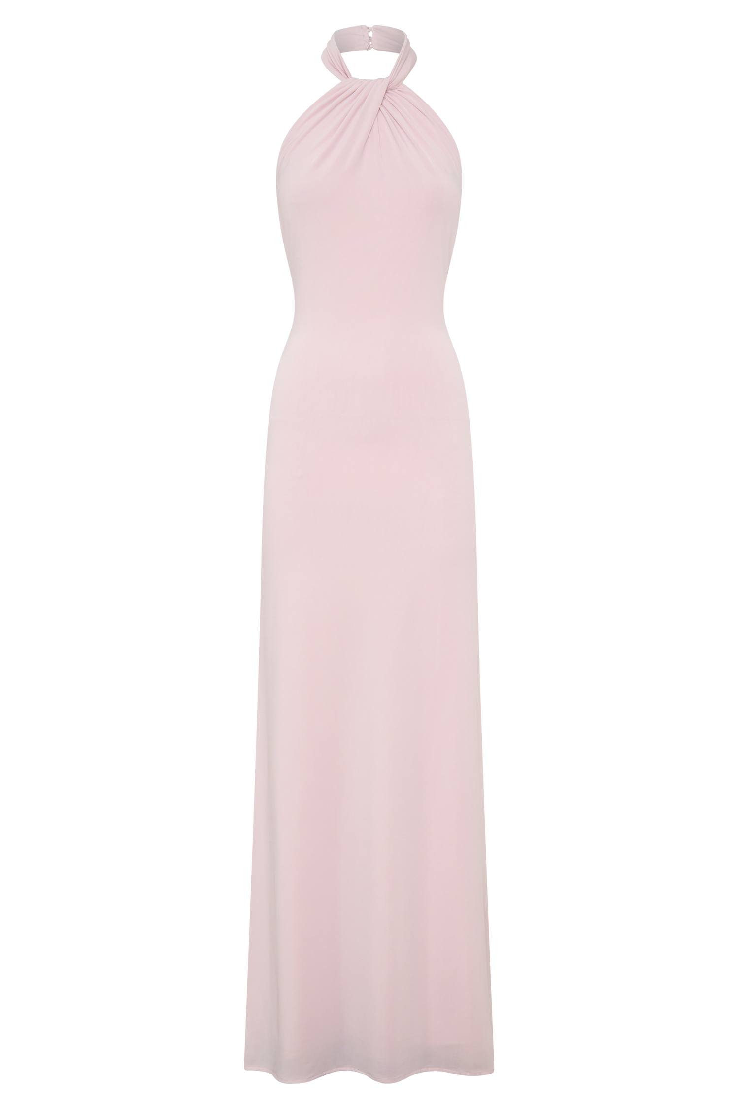 Elyna Slinky Halter Maxi Dress - Pale Pink #11