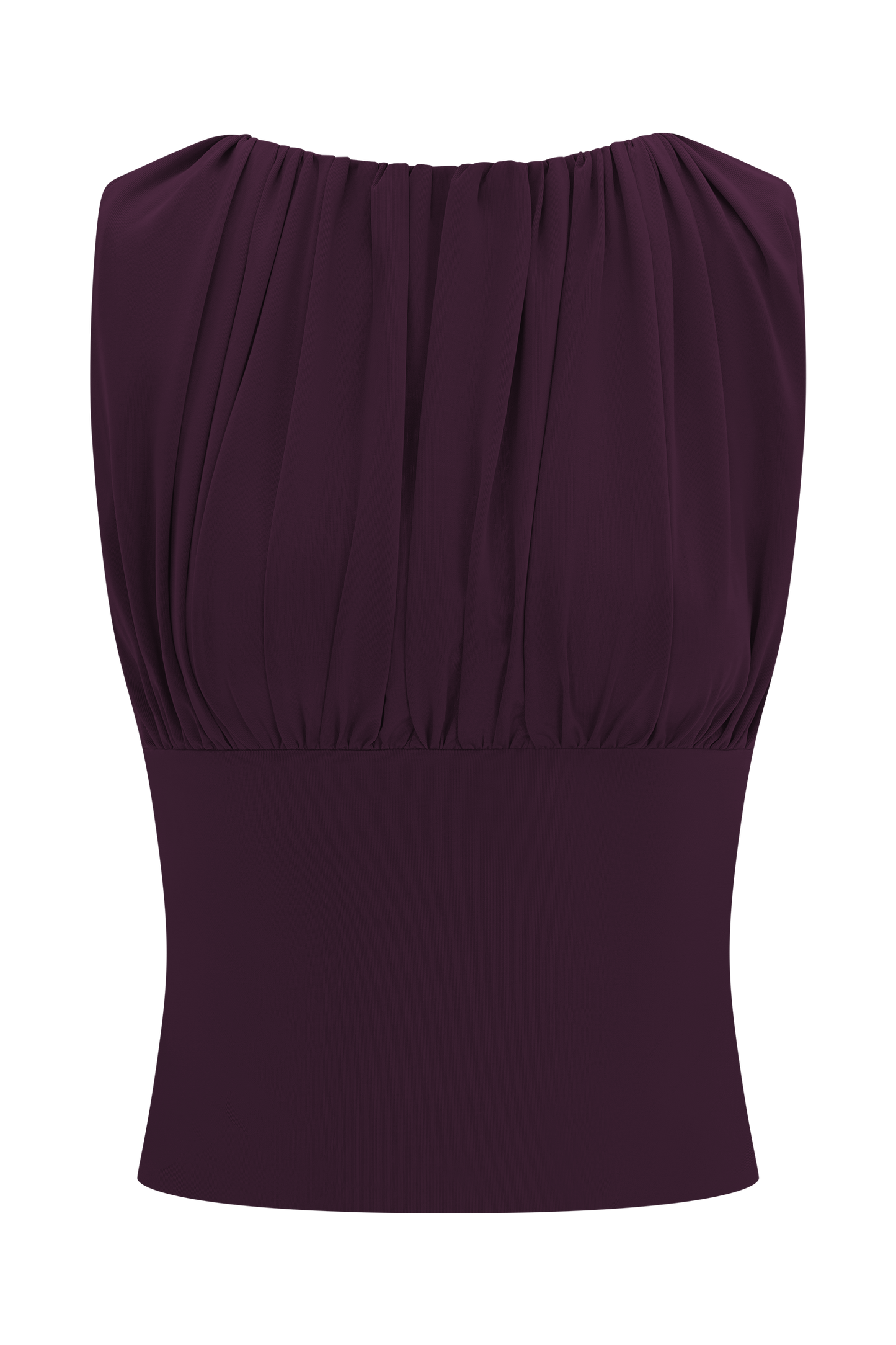 Erina Slinky Open Back Top - Aubergine