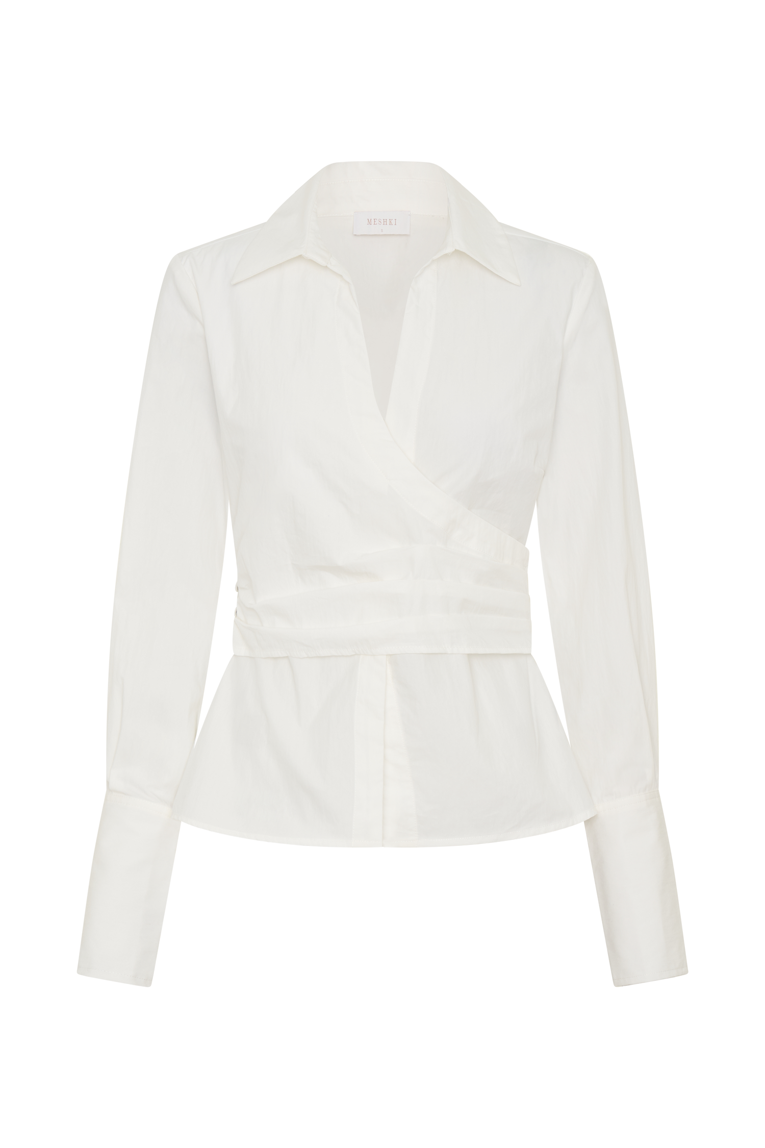 Eugenia Wrap Cotton Shirt - White #9
