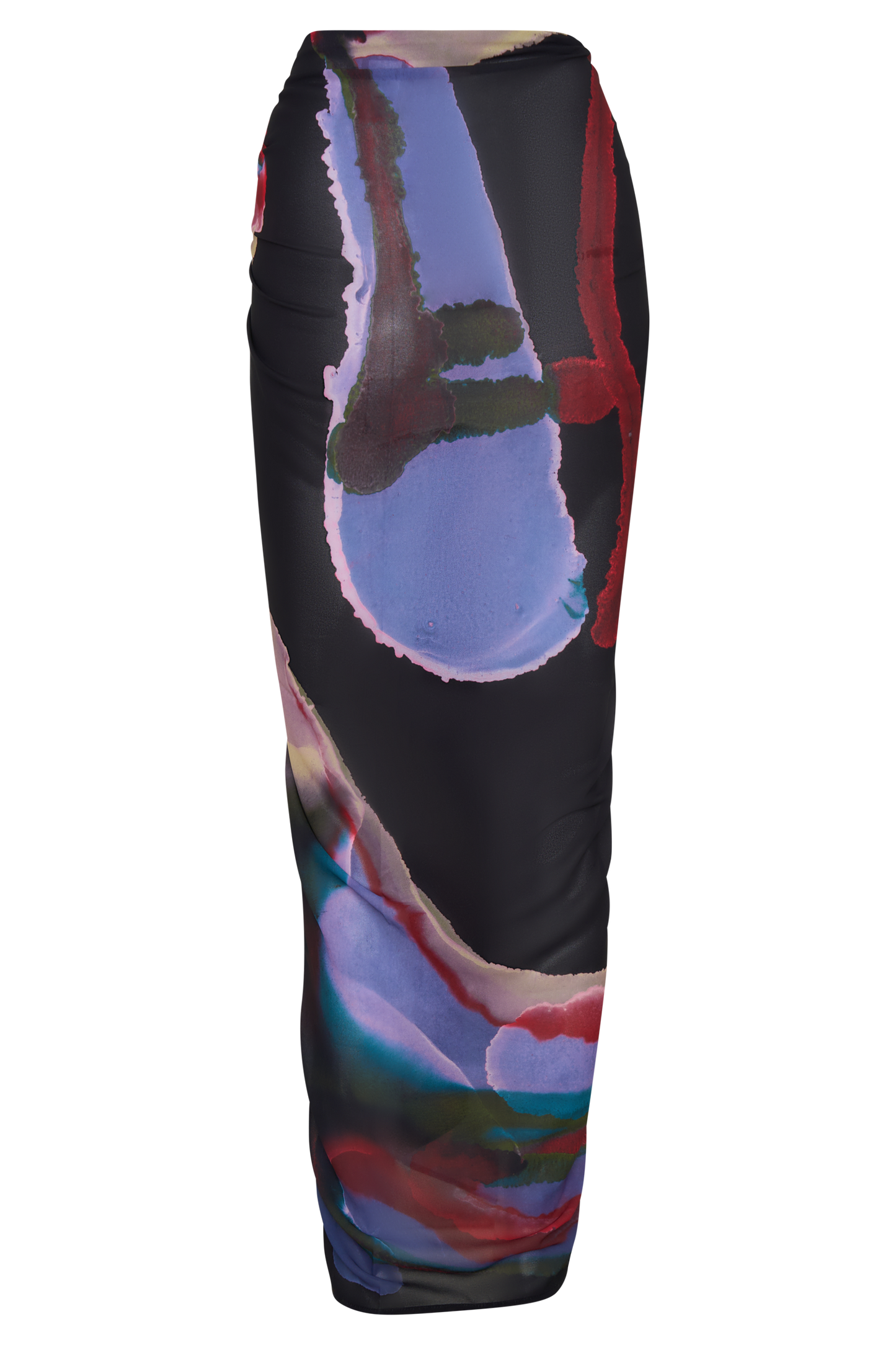 Evie Chiffon Sarong - Multi Fluid Reverie Print