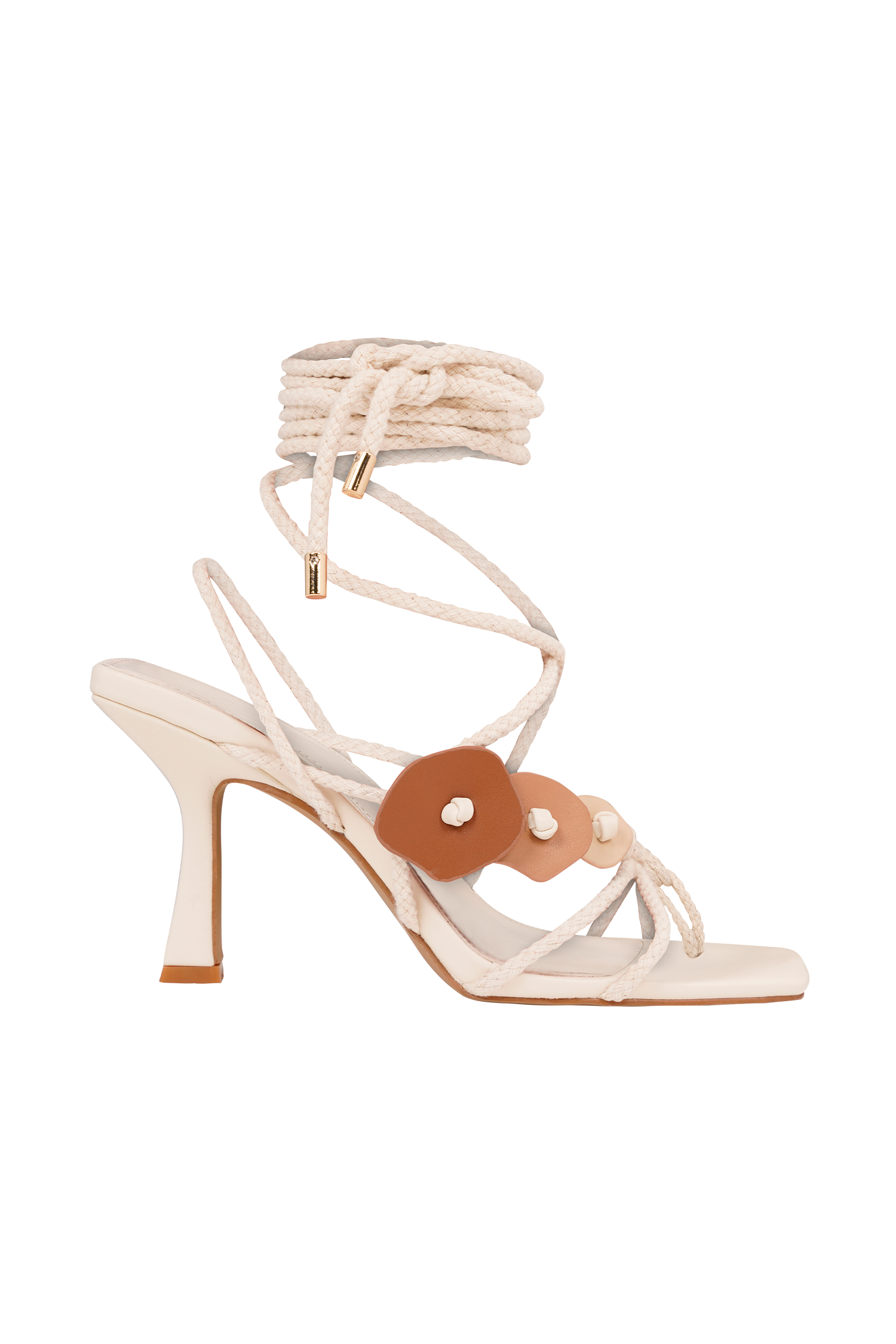 Ezekiel Strappy Sandal Heel - Ivory #4