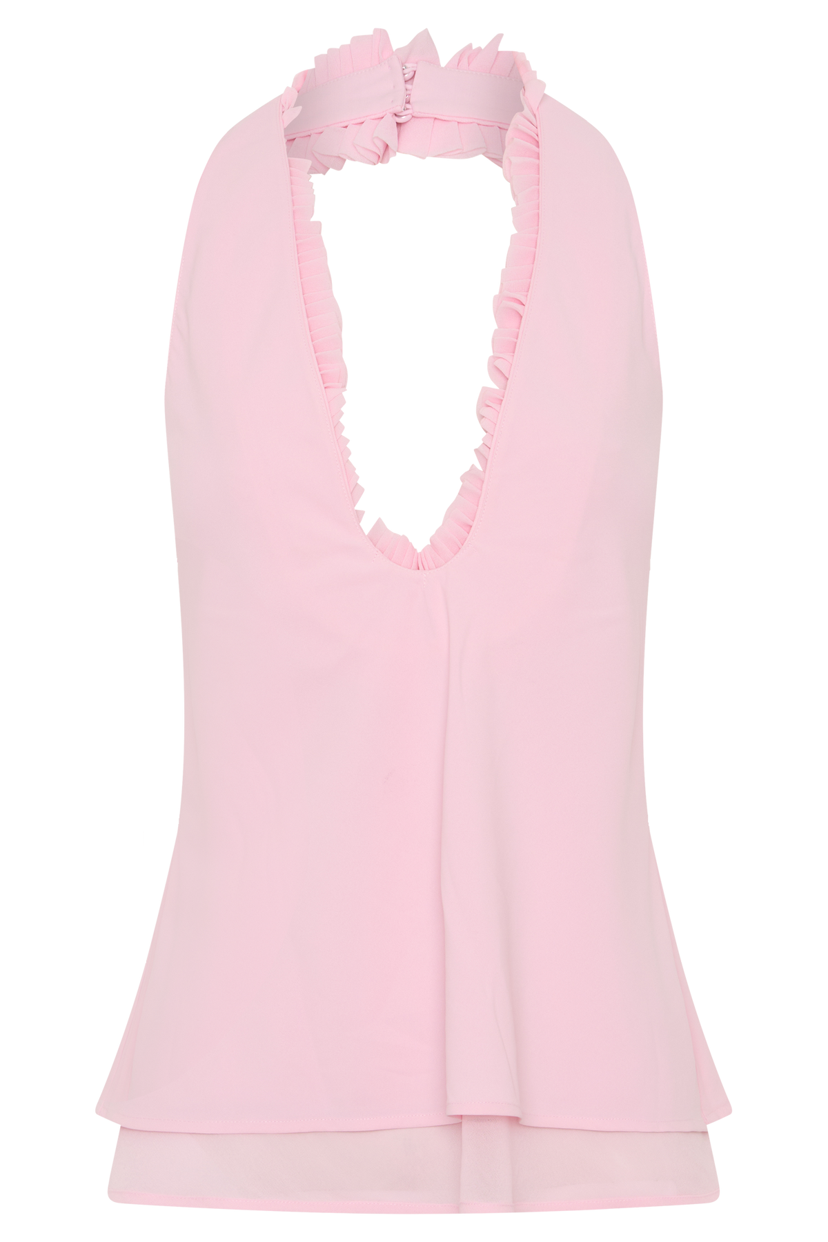 Floriane Chiffon Halter Top - Pink