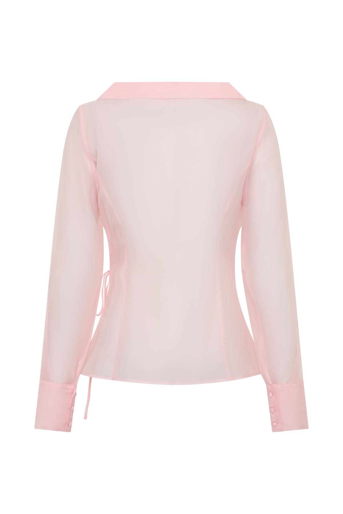 Frankie Organza Cross Over Shirt - Pale Pink #7