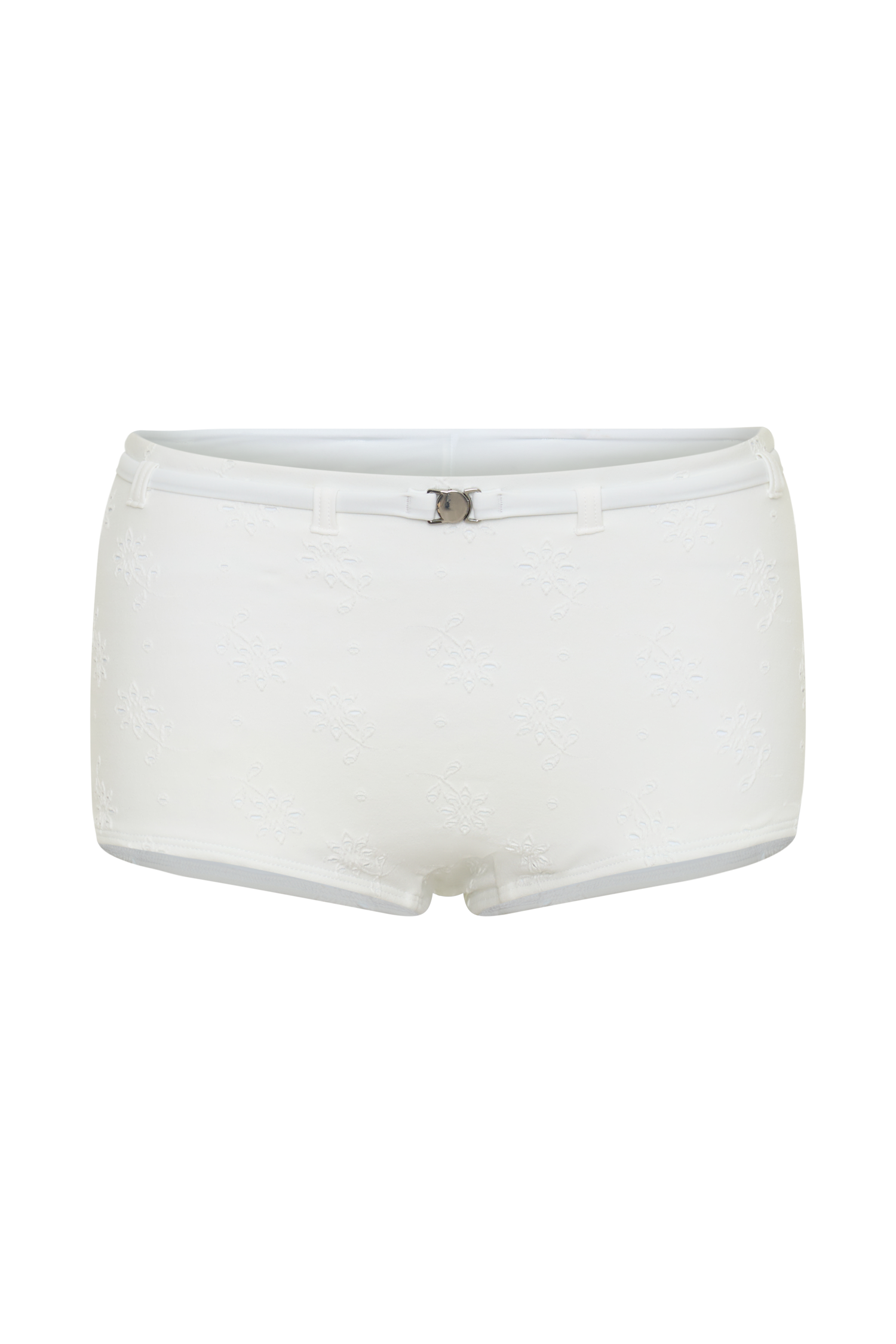 Frost Mini Bikini Shorts - White Textured Fabric #14
