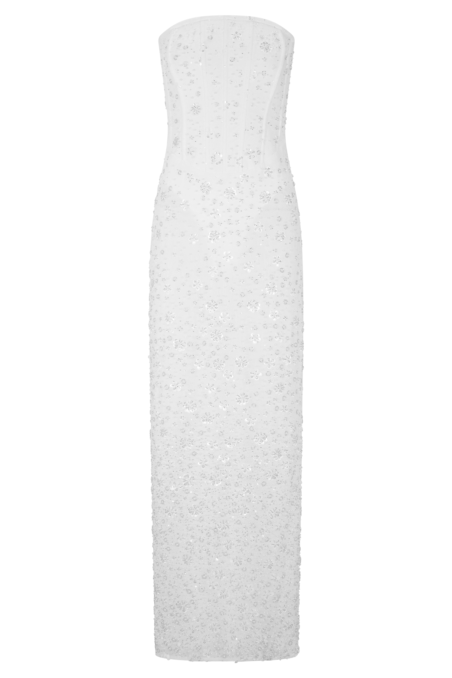 Gemma Strapless Embellished Maxi Dress - Ivory #11