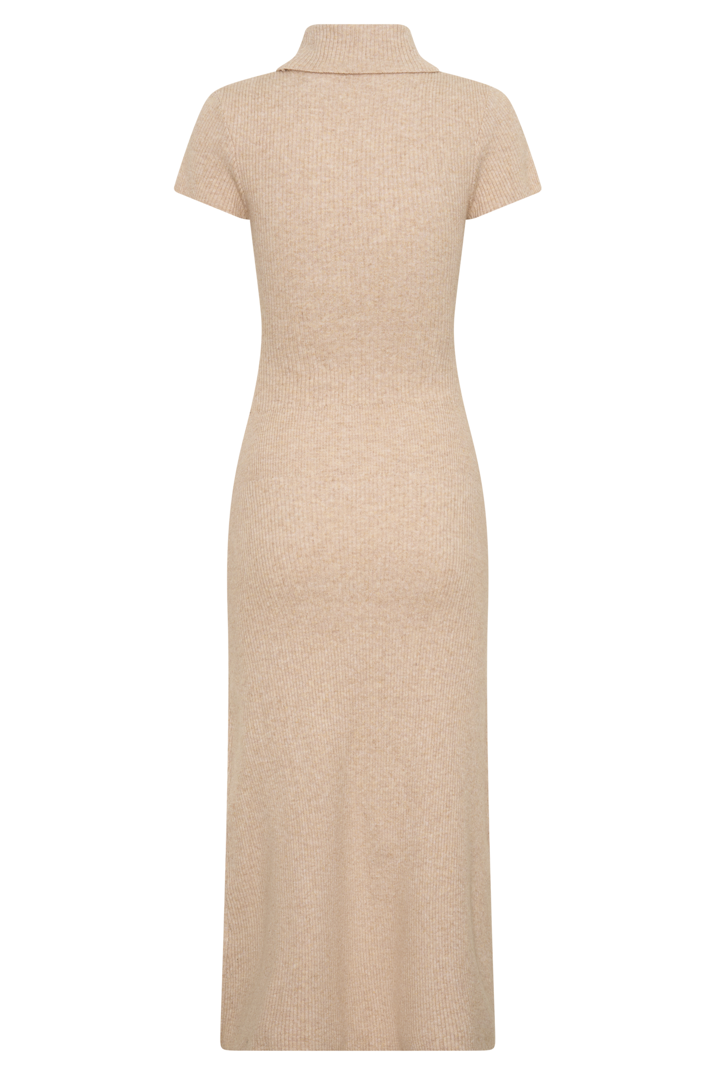 Goldie High Neck Knit Midi Dress - Camel
