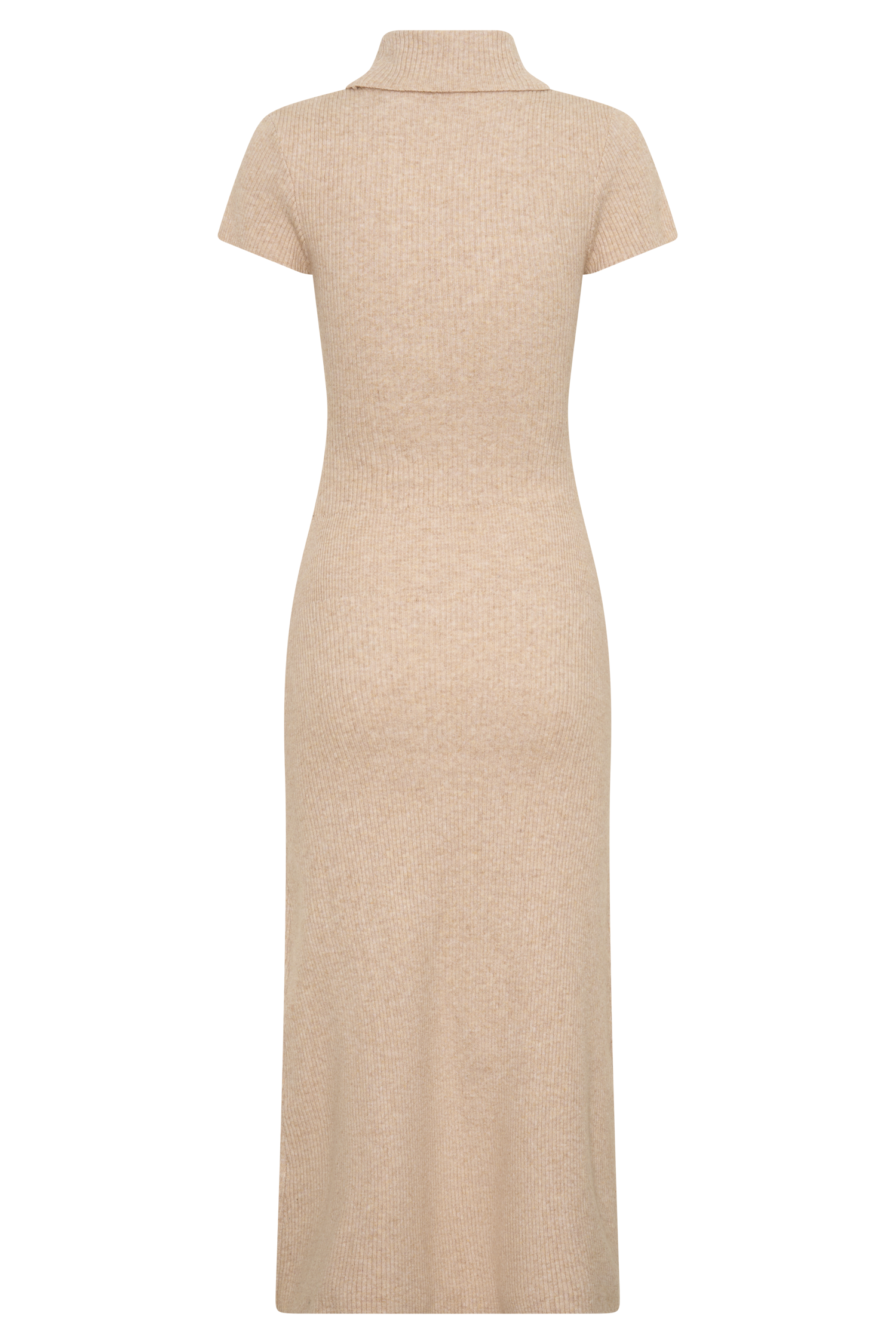 Goldie High Neck Knit Midi Dress - Camel #8