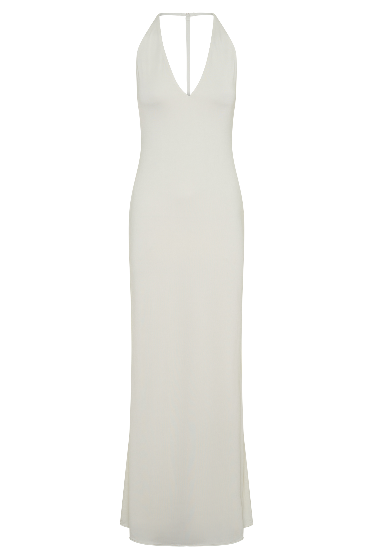 Hana Slinky Plunge Maxi Dress - Ivory