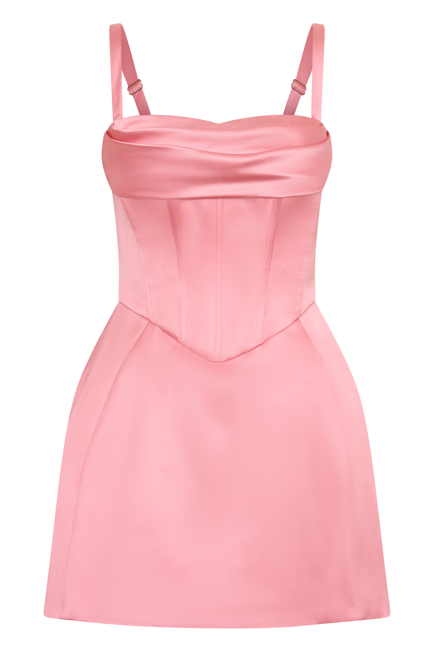 Isabel Satin Corset Mini Dress - Pink