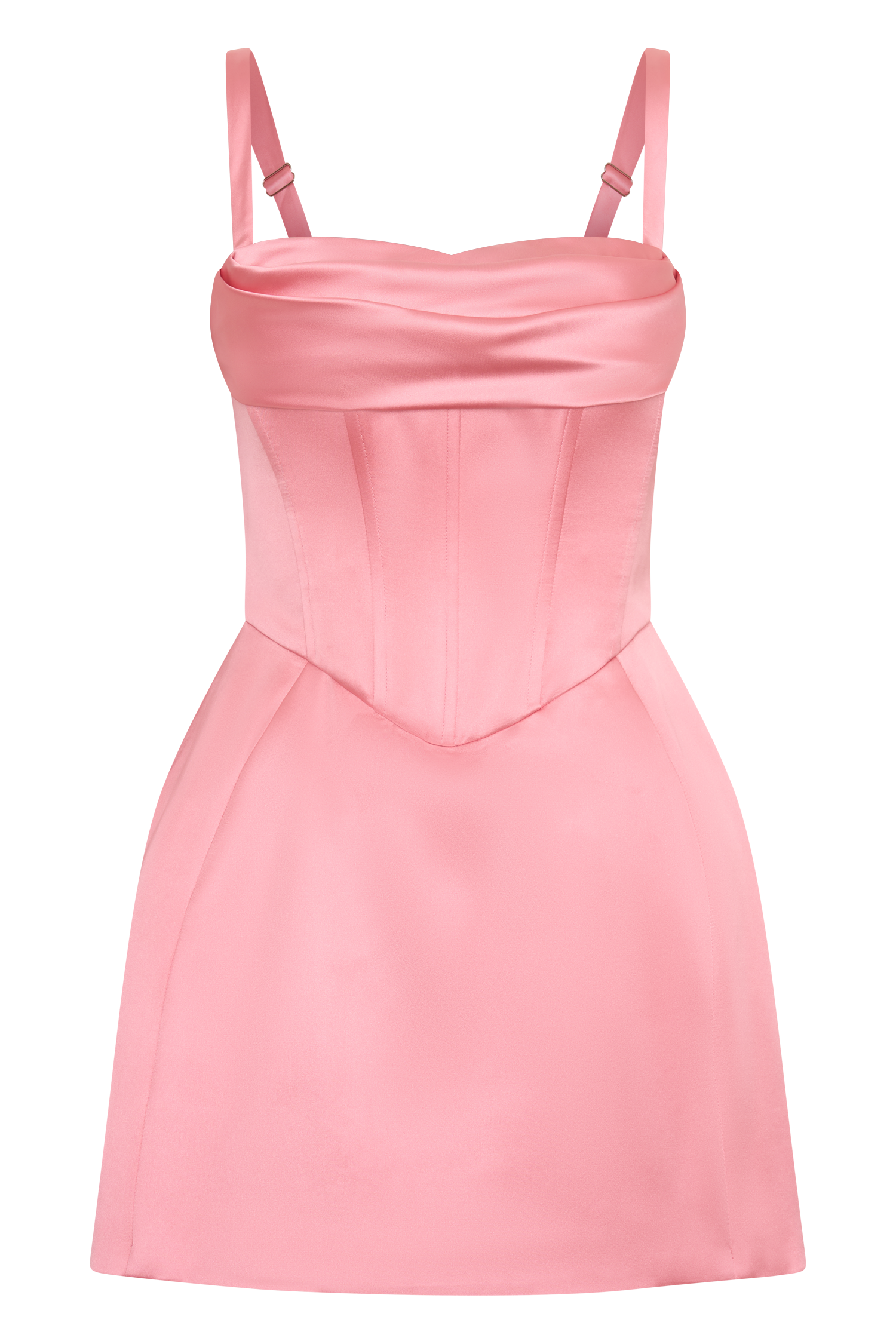 Isabel Satin Corset Mini Dress - Pink #9