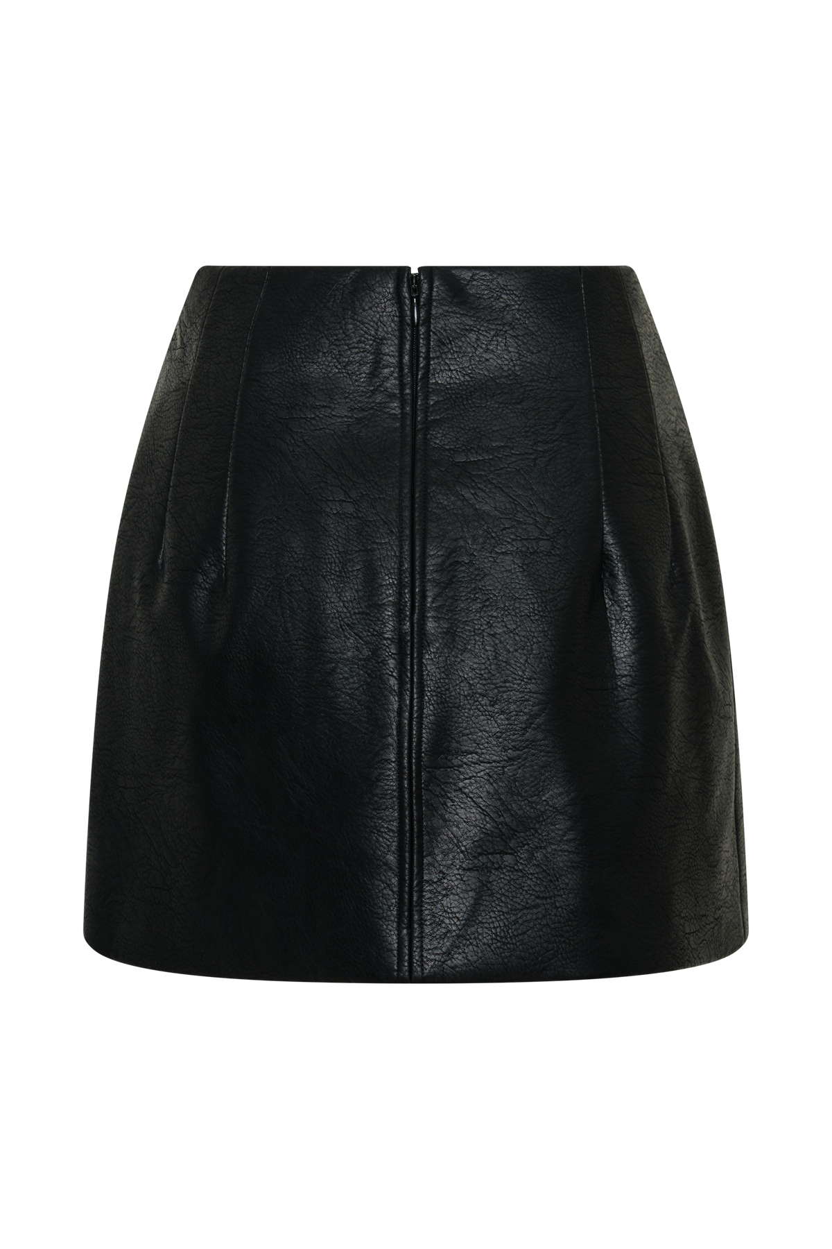 Jemima Faux Leather Mini Skirt - Black