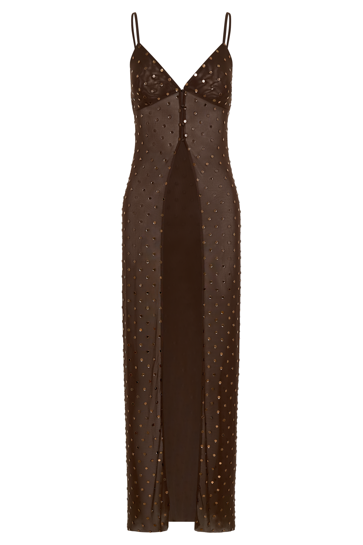 Jackie Longline Diamante Top - Chocolate #11