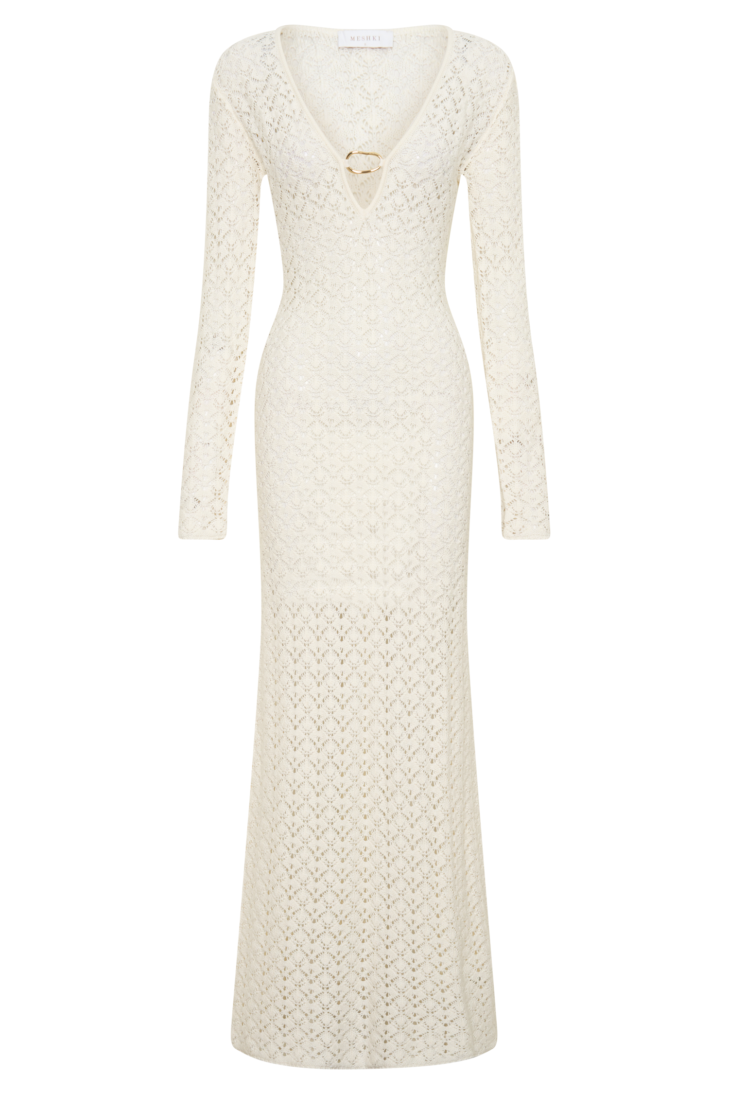 Jamaya Crochet Knit Maxi Dress - Ivory #9