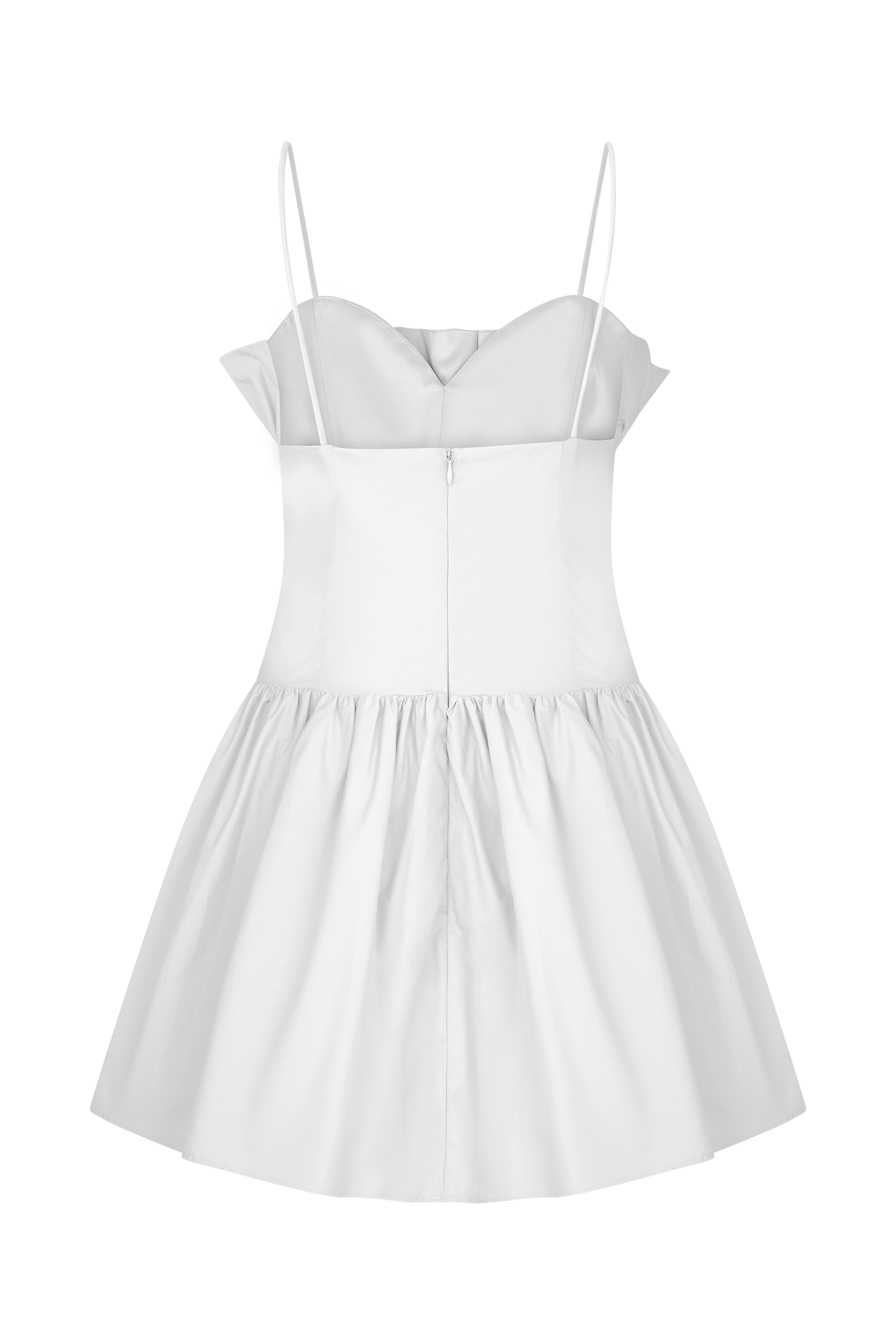 Janis Cotton Frill Mini Dress - White | MESHKI